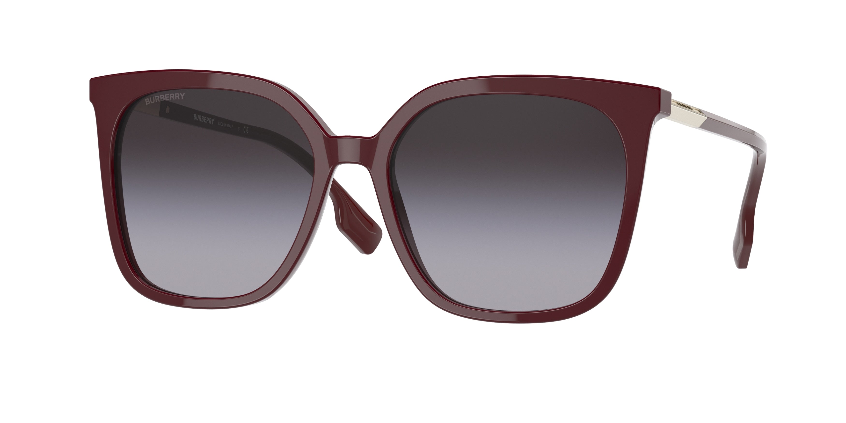 Burberry EMILY BE4347 Square Sunglasses 34038G-Bordeaux 56-140-17 - Color Map Red
