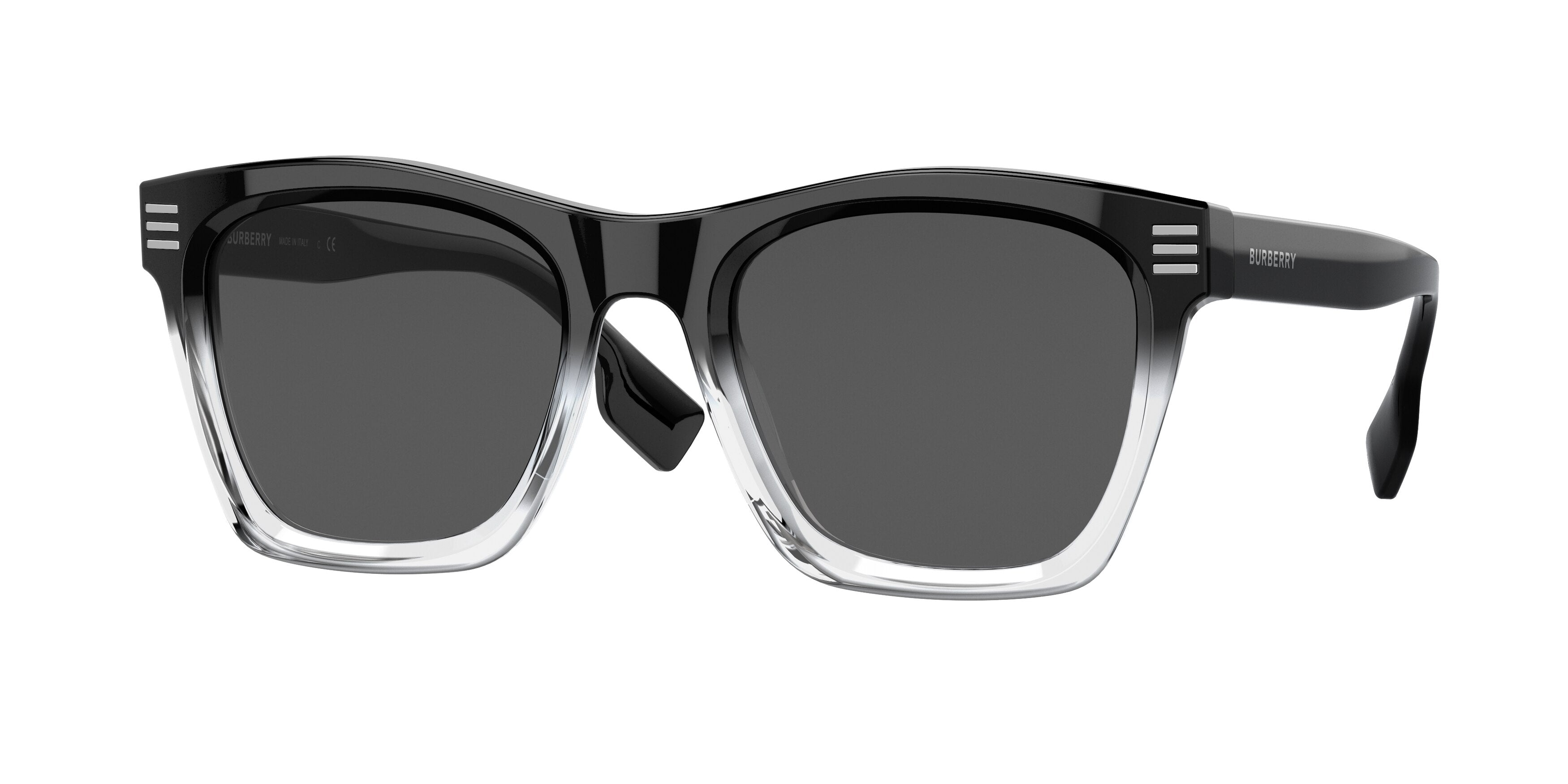 Burberry COOPER BE4348 Square Sunglasses 394887-Black 52-145-21 - Color Map Black