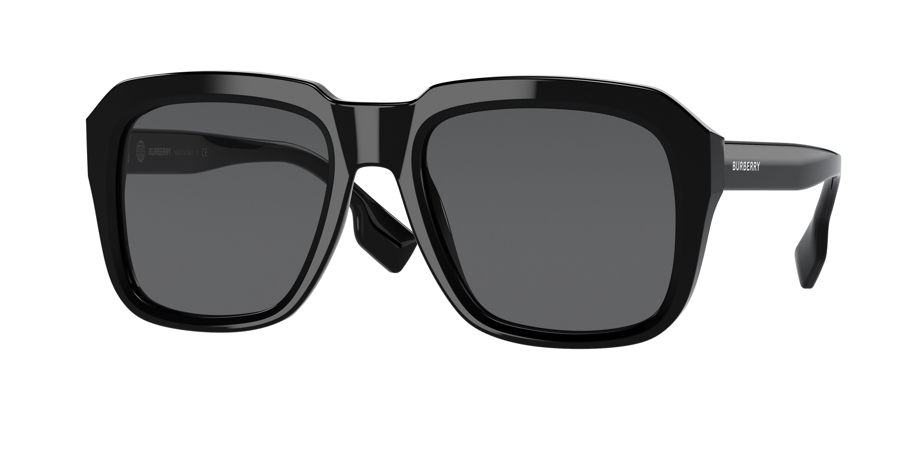 Burberry ASTLEY BE4350 Square Sunglasses  387887-Black 55-145-20 - Color Map Black