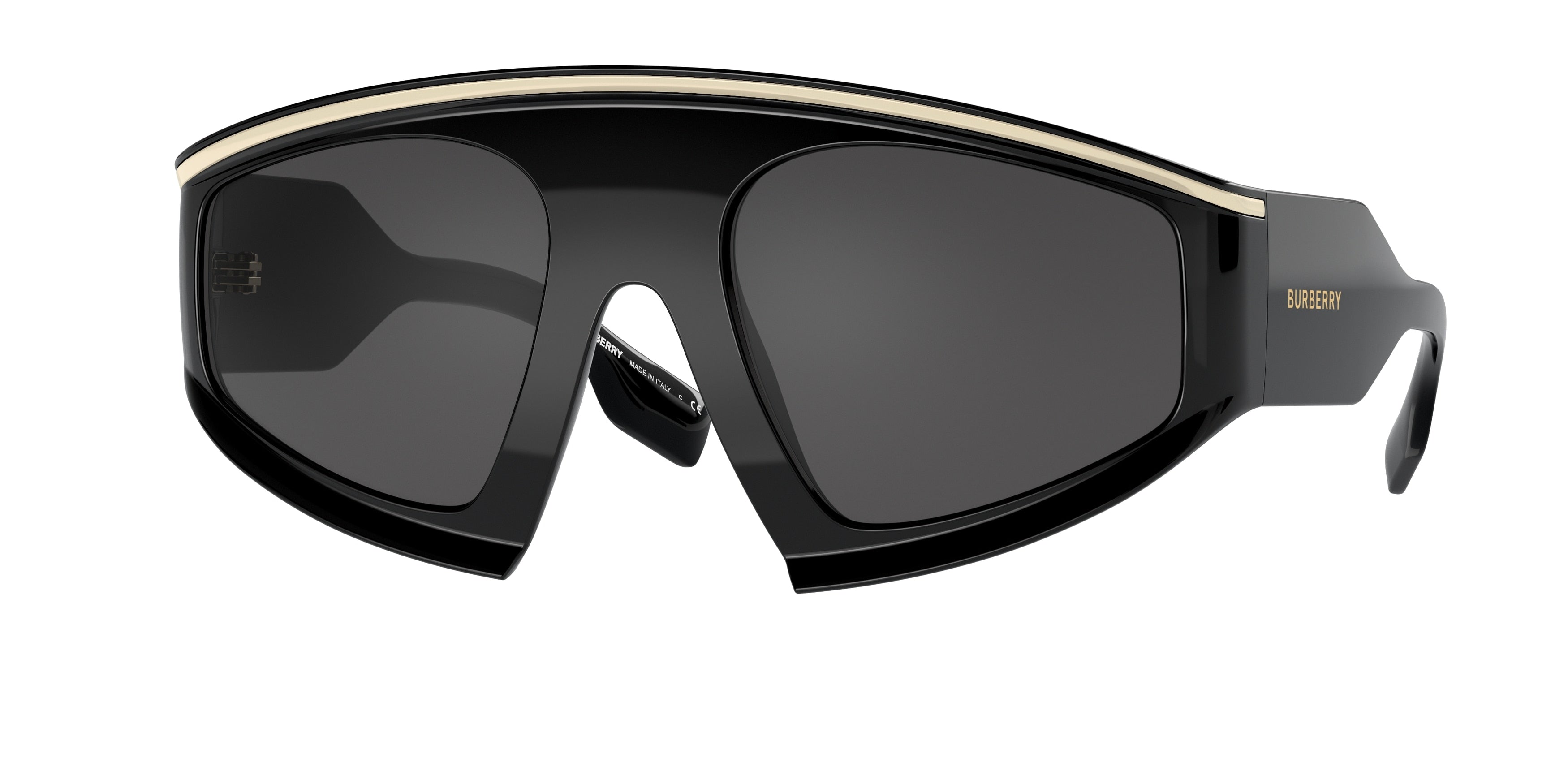 Burberry BROOKE BE4353 Irregular Sunglasses 300187-Black 56-135-22 - Color Map Black