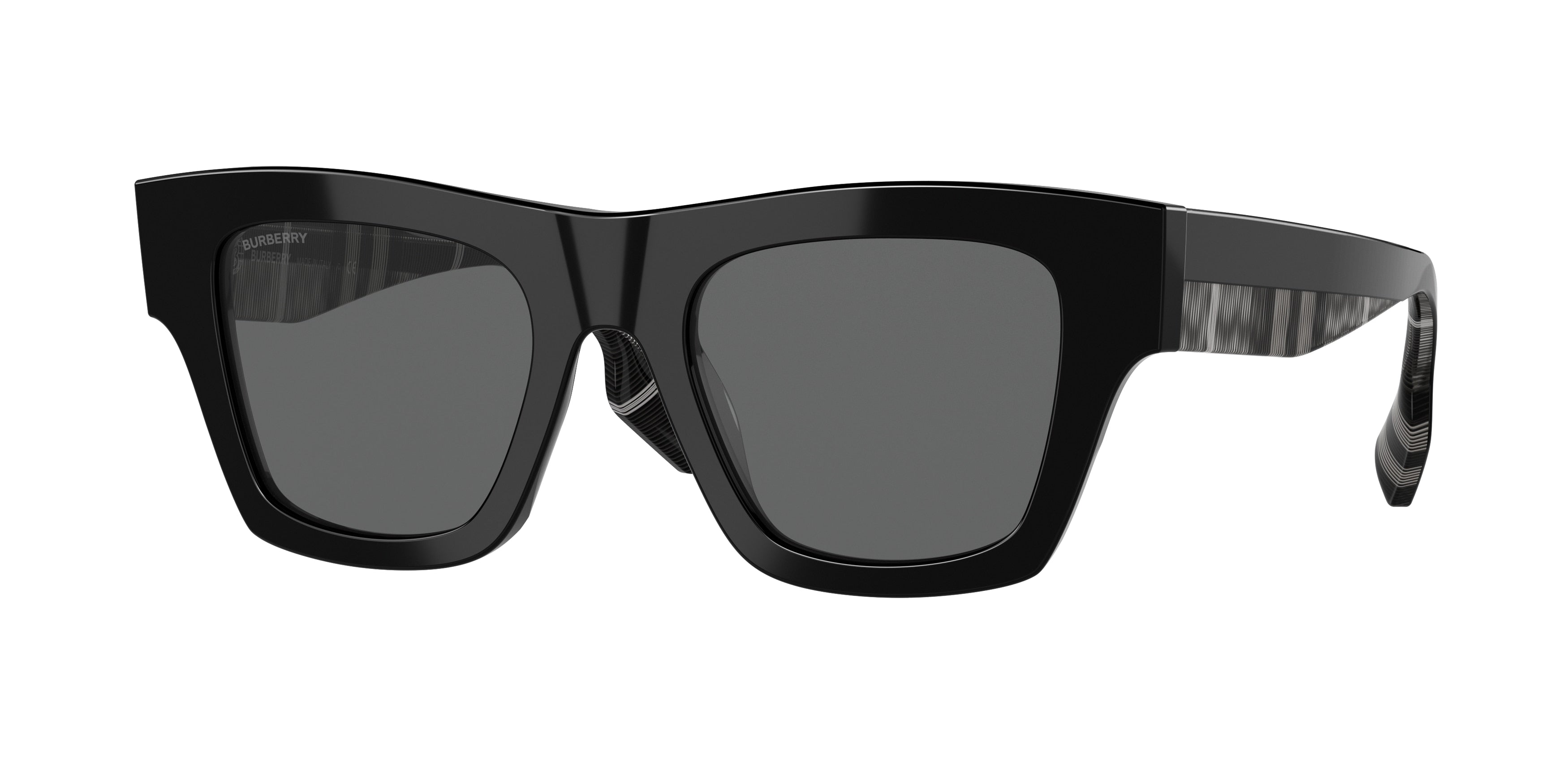 Burberry ERNEST BE4360 Square Sunglasses 399687-Black 49-145-20 - Color Map Black
