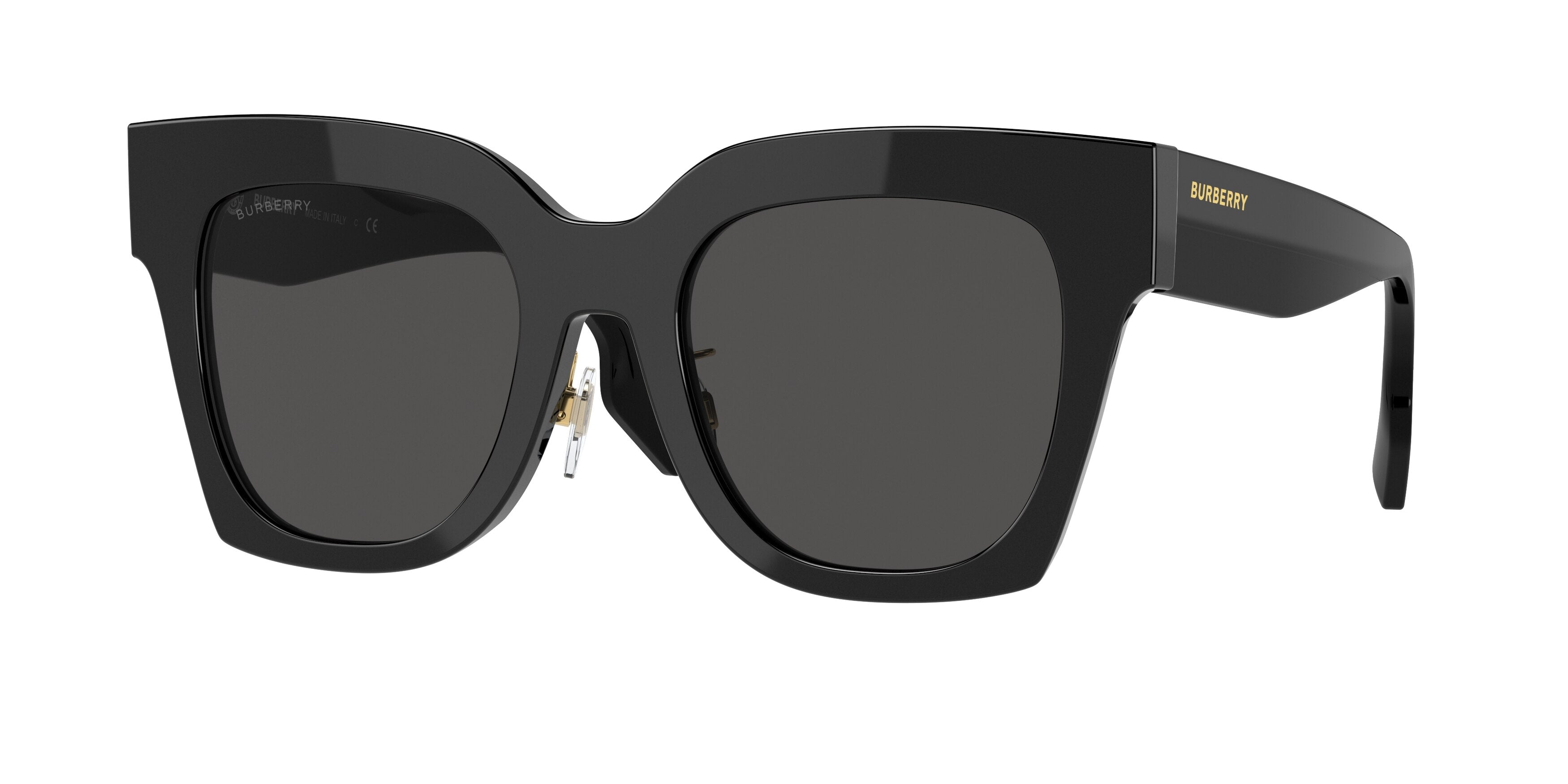 Burberry KITTY BE4364F Square Sunglasses 399387-Black 51-145-21 - Color Map Black