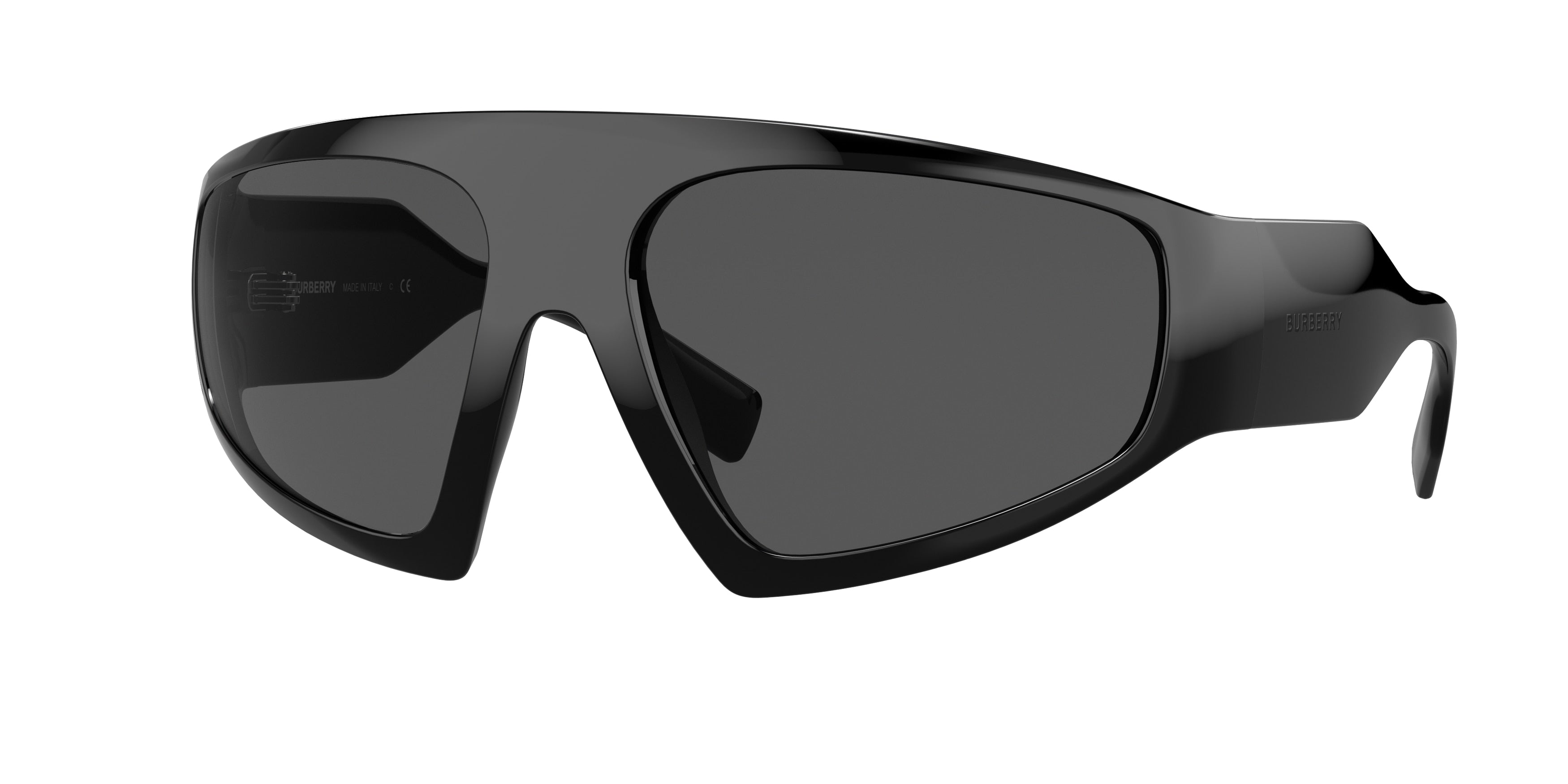 Burberry AUDEN BE4369 Irregular Sunglasses 300187-Black 64-125-18 - Color Map Black