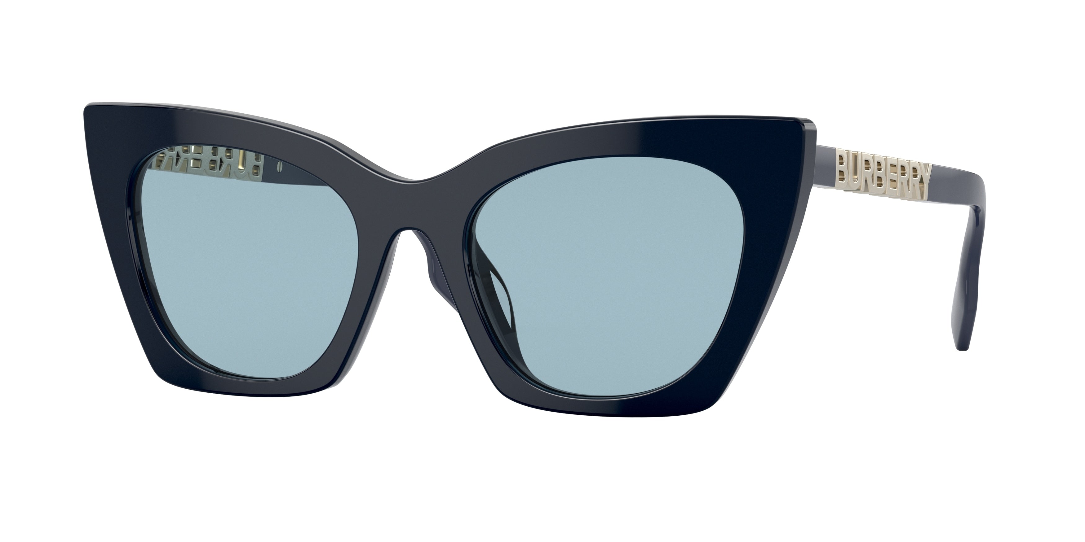 Burberry MARIANNE BE4372U Cat Eye Sunglasses 396180-Blue 52-140-20 - Color Map Blue