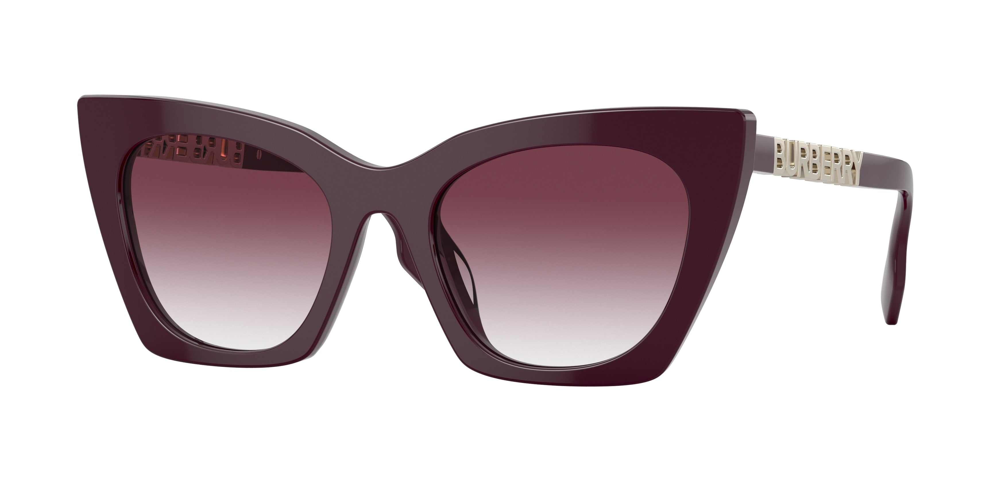 Burberry MARIANNE BE4372U Cat Eye Sunglasses 39798H-Bordeaux 52-140-20 - Color Map Red
