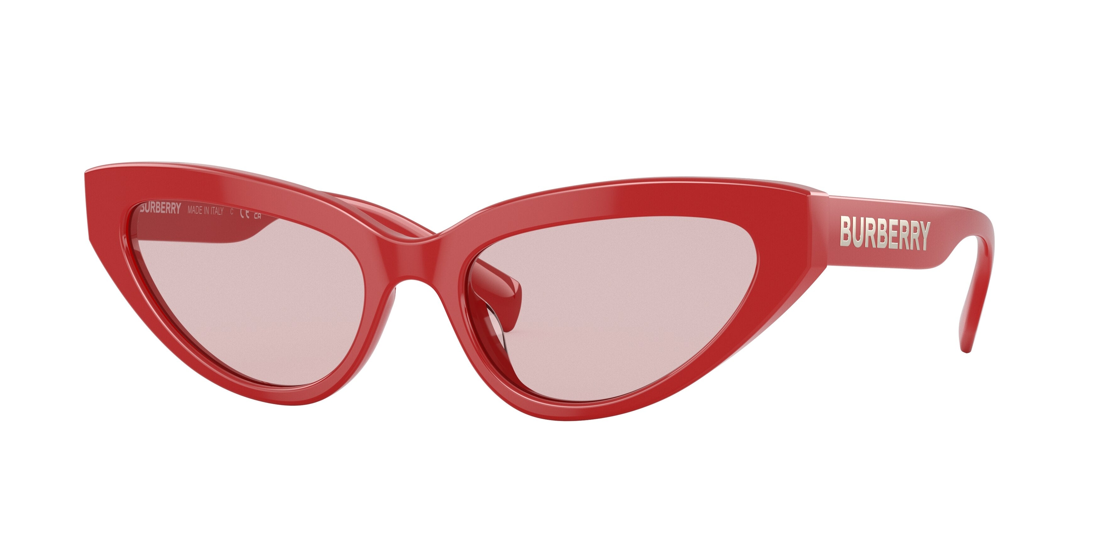 Burberry DEBBIE BE4373U Cat Eye Sunglasses 3919/5-Red 54-140-18 - Color Map Red