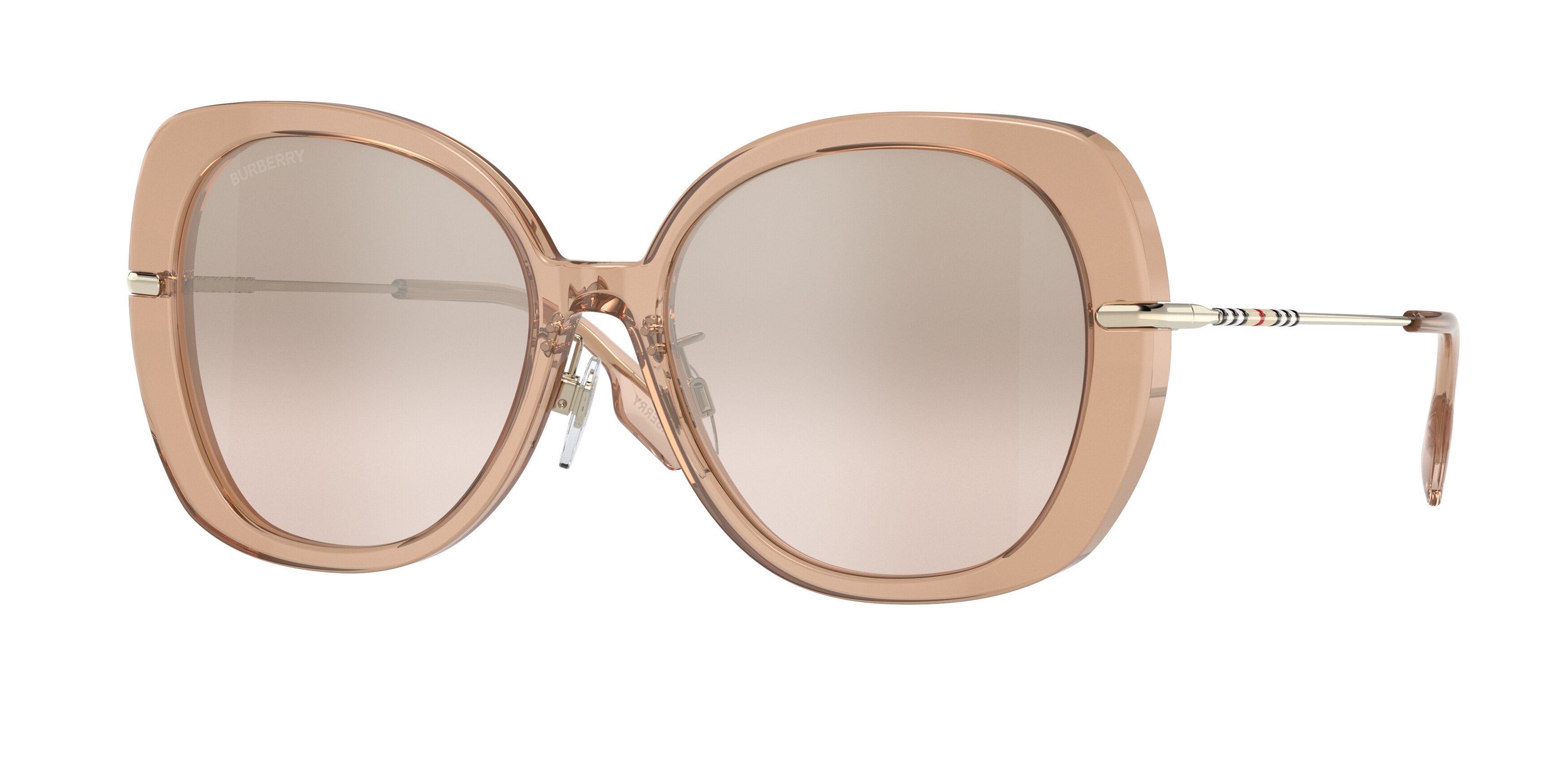 Burberry EUGENIE BE4374F Square Sunglasses 37797I-Brown 55-140-17 - Color Map Brown