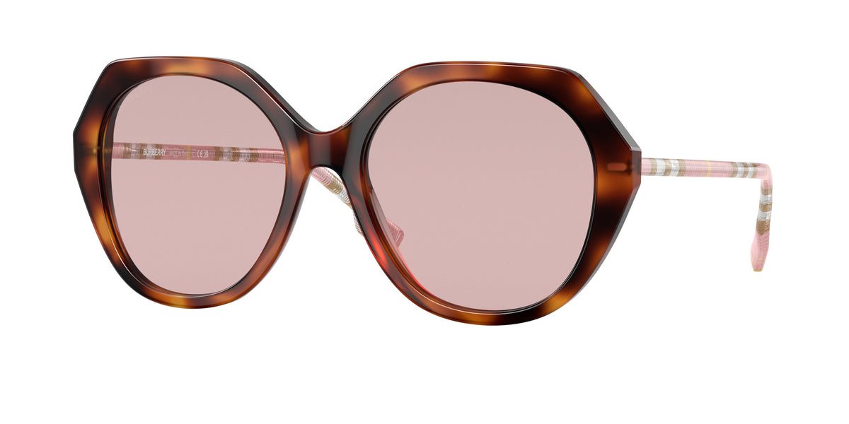Burberry VANESSA BE4375 Irregular Sunglasses 4019/5-Light Havana 55-140-18 - Color Map Tortoise