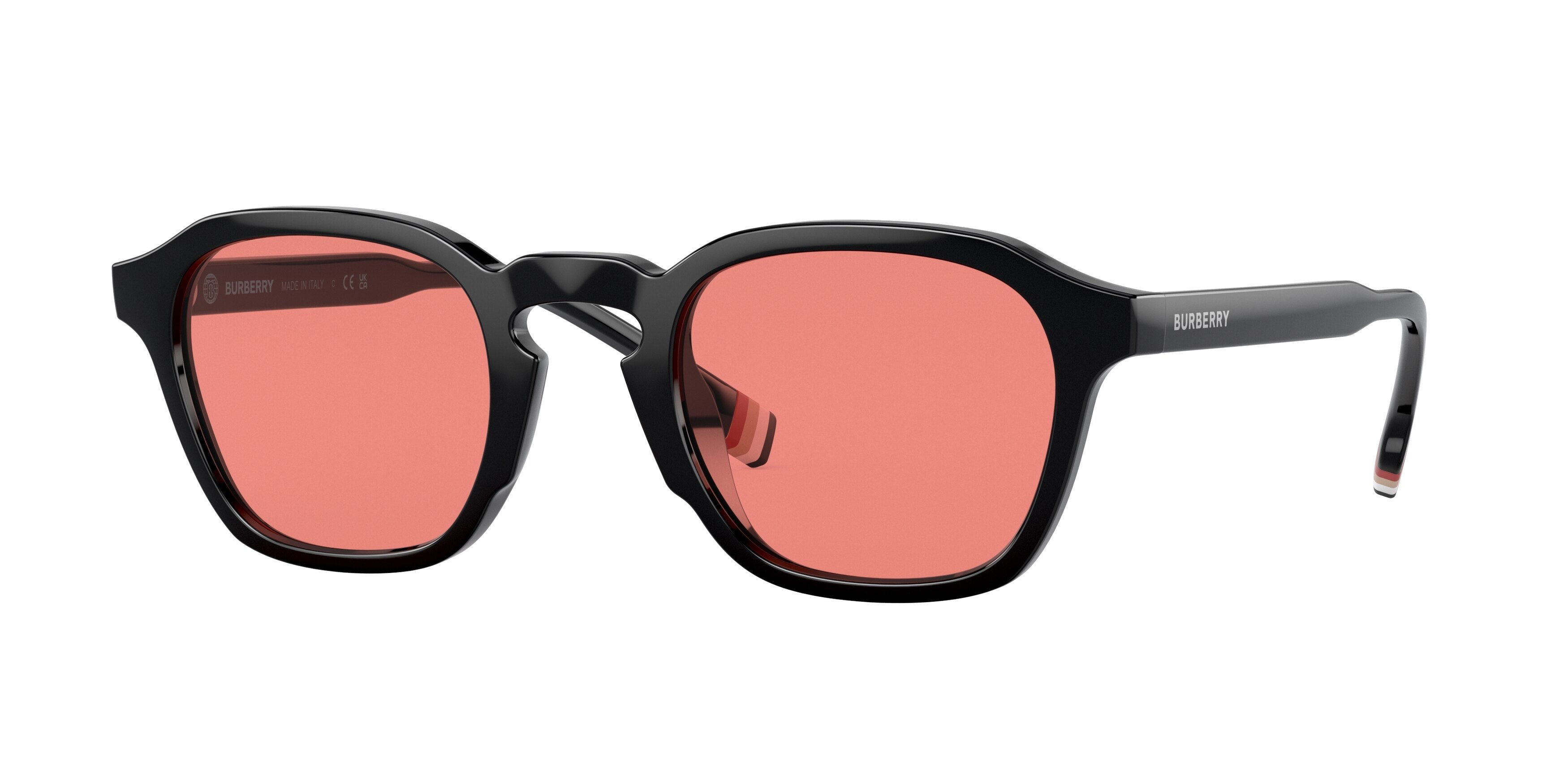 Burberry PERCY BE4378U Irregular Sunglasses 300184-Black 49-150-24 - Color Map Black
