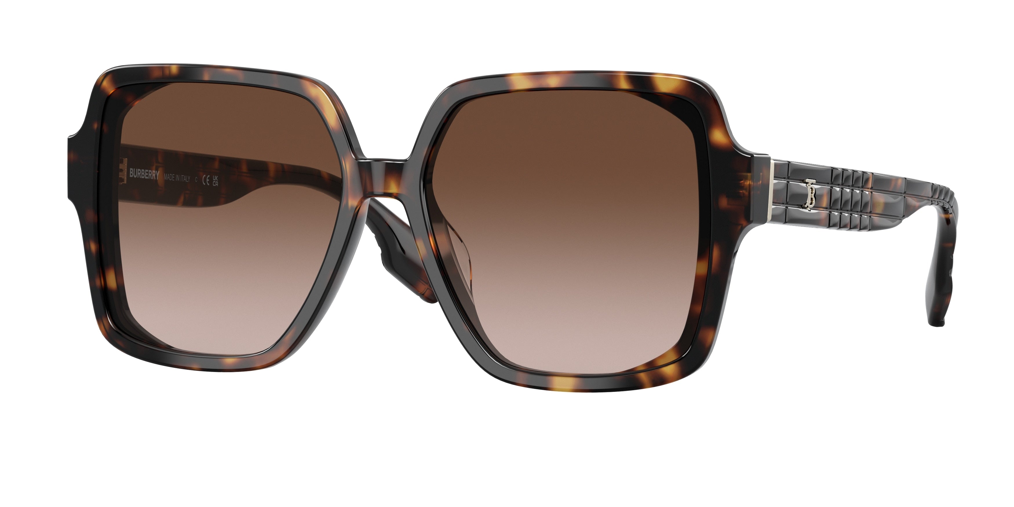 Burberry BE4379D Square Sunglasses 300213-Dark Havana 58-140-16 - Color Map Brown