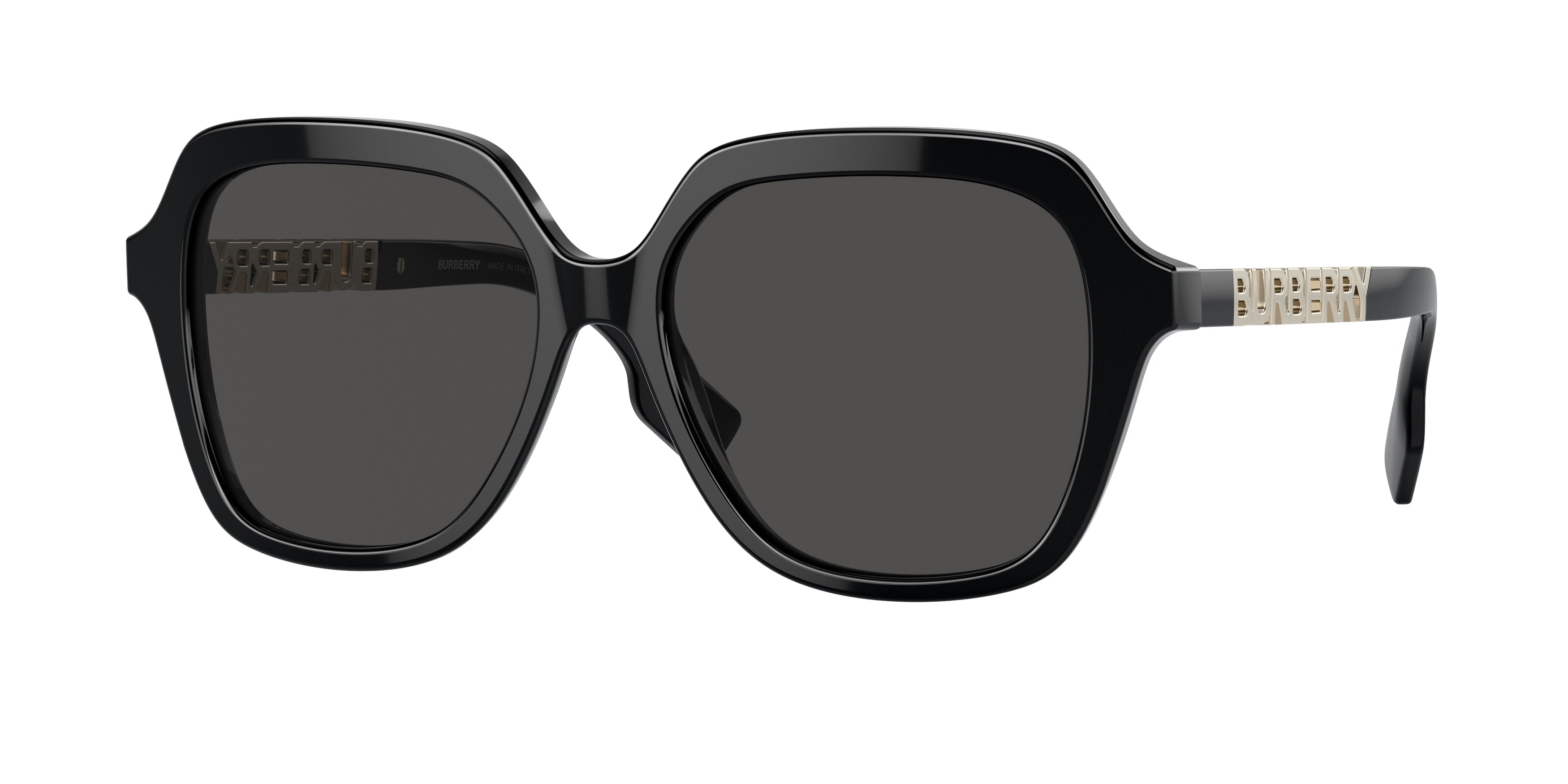 Burberry JONI BE4389 Square Sunglasses 300187-Black 55-140-16 - Color Map Black