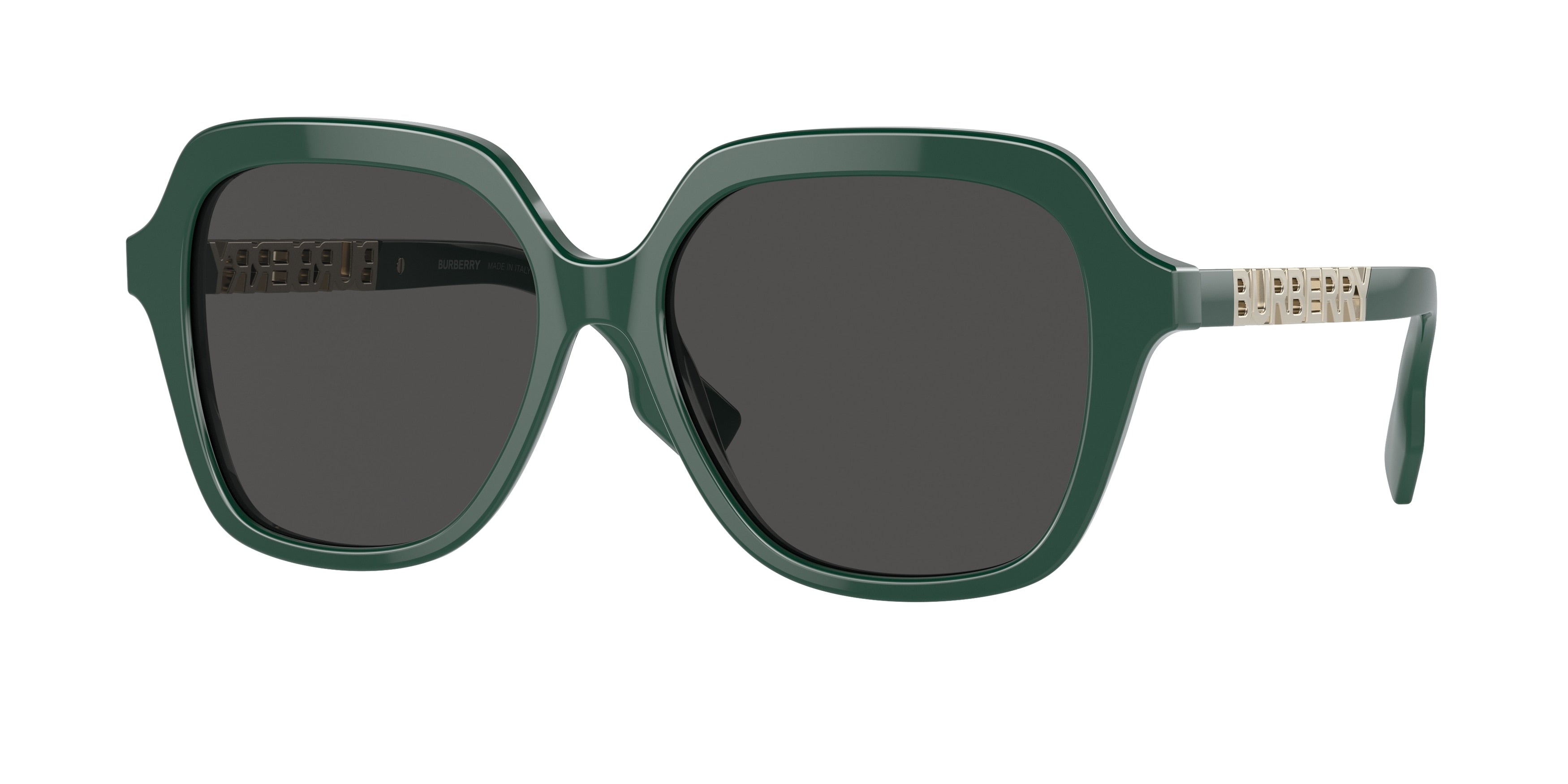 Burberry JONI BE4389 Square Sunglasses 405987-Green 55-140-16 - Color Map Green