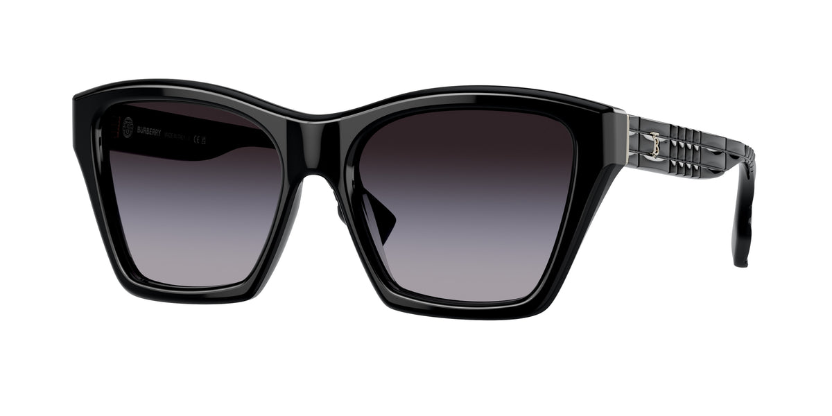 Burberry ARDEN BE4391 Square Sunglasses 30018G-Black 54-140-17 - Color Map Black