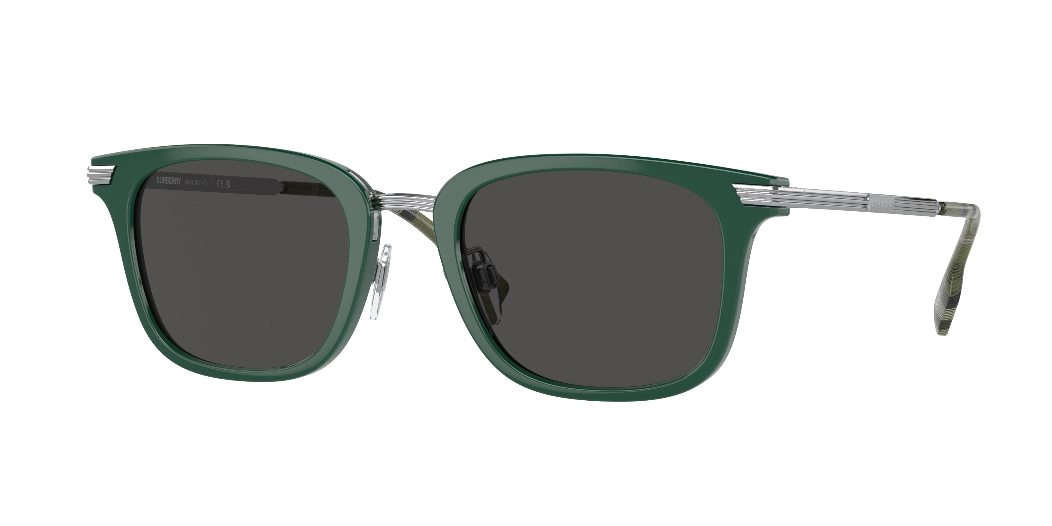 Burberry PETER BE4395 Square Sunglasses 405987-Green 51-145-21 - Color Map Green