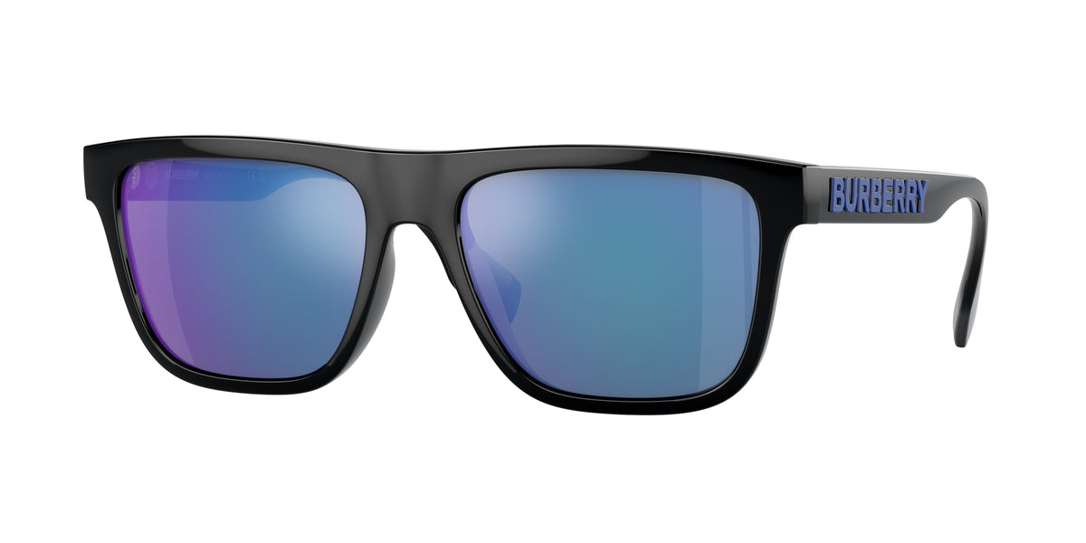 Burberry BE4402U Square Sunglasses 300155-Black 56-145-17 - Color Map Black
