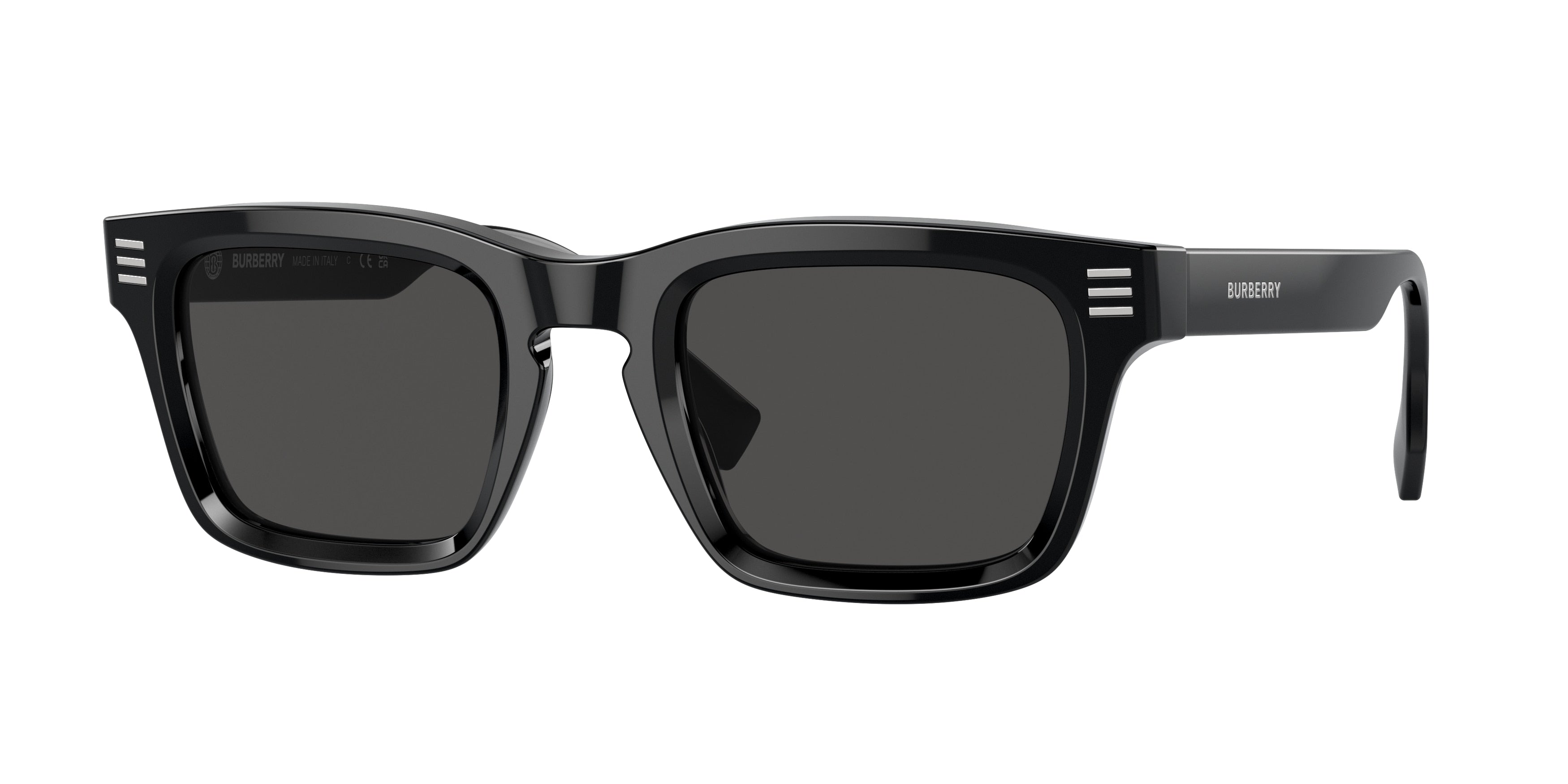 Burberry BE4403F Rectangle Sunglasses 300187-Black 51-150-23 - Color Map Black