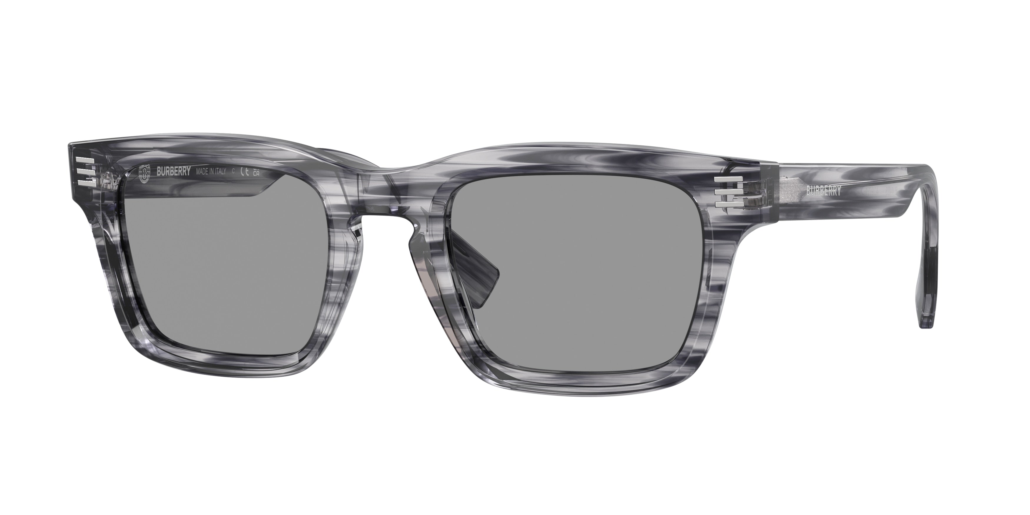 Burberry BE4403 Rectangle Sunglasses 4097/1-Grey 51-150-23 - Color Map Grey