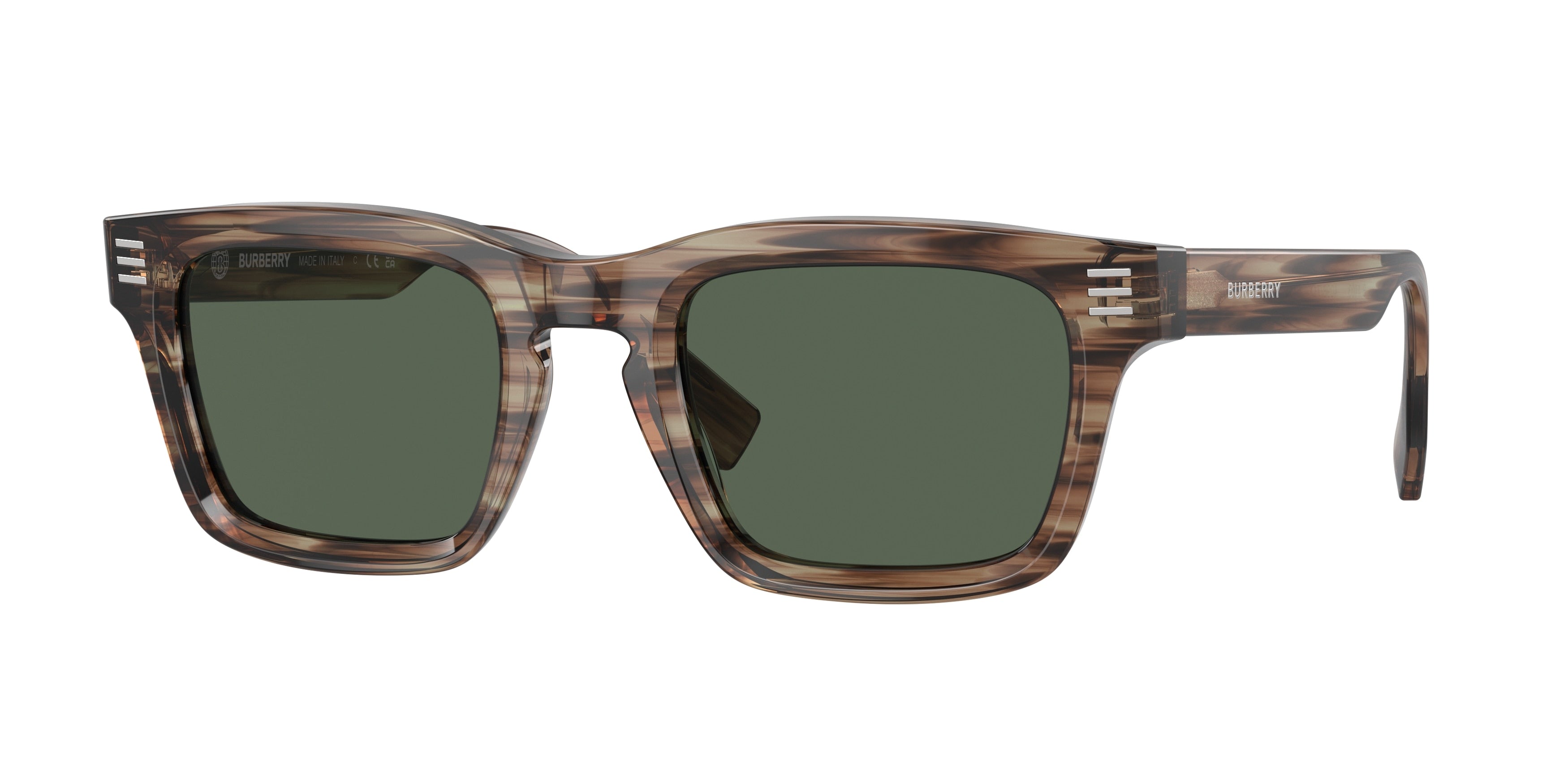 Burberry BE4403 Rectangle Sunglasses 409871-Green 51-150-23 - Color Map Green