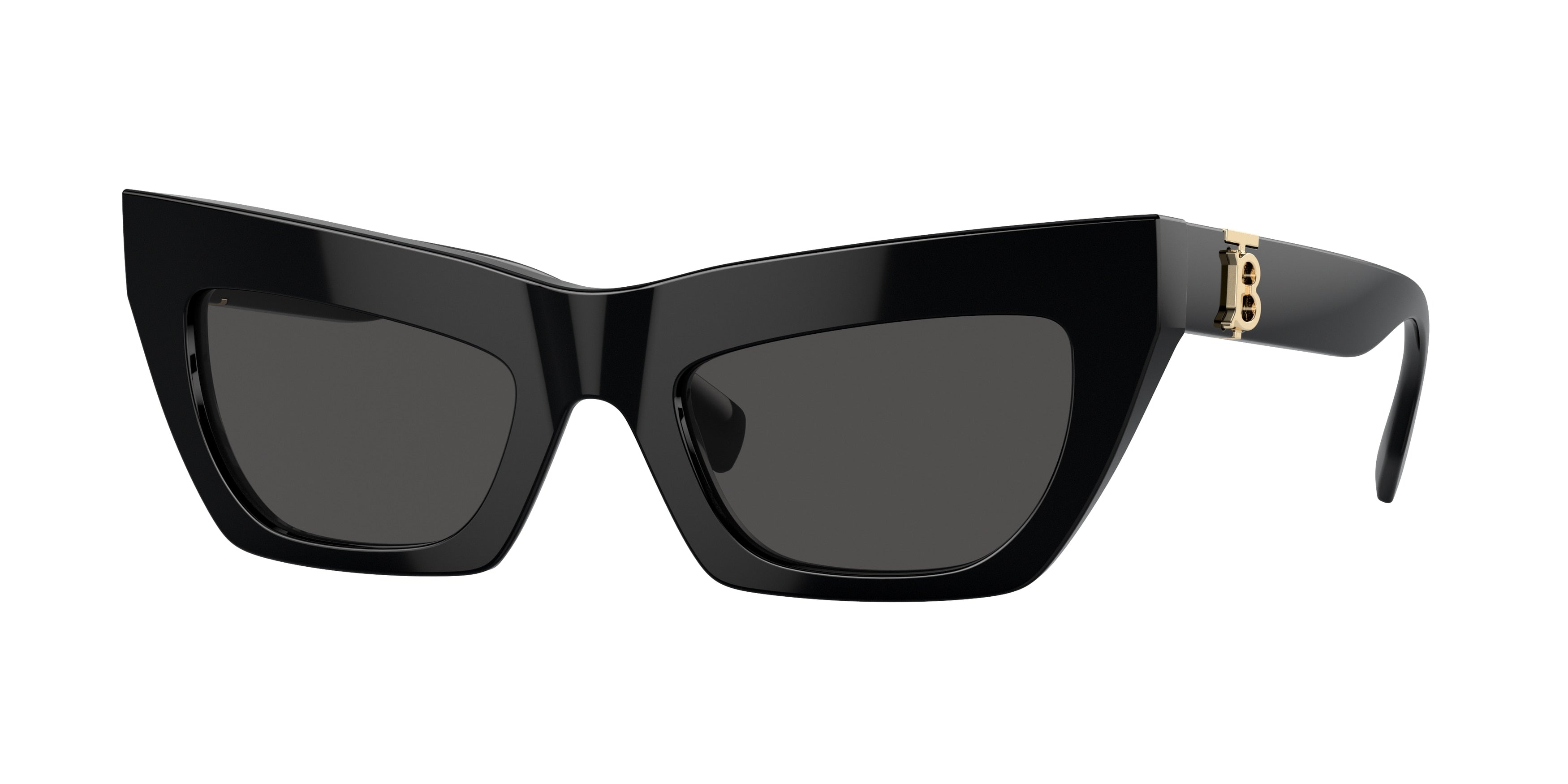 Burberry BE4405 Cat Eye Sunglasses 300187-Black 51-140-21 - Color Map Black