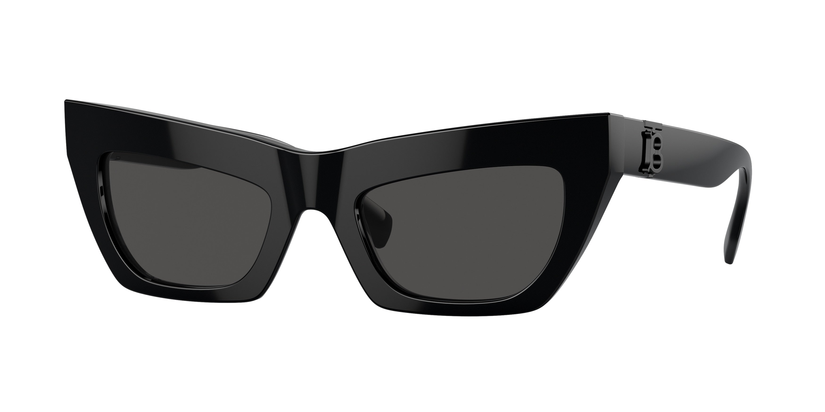 Burberry BE4405 Cat Eye Sunglasses 409387-Black 51-140-21 - Color Map Black