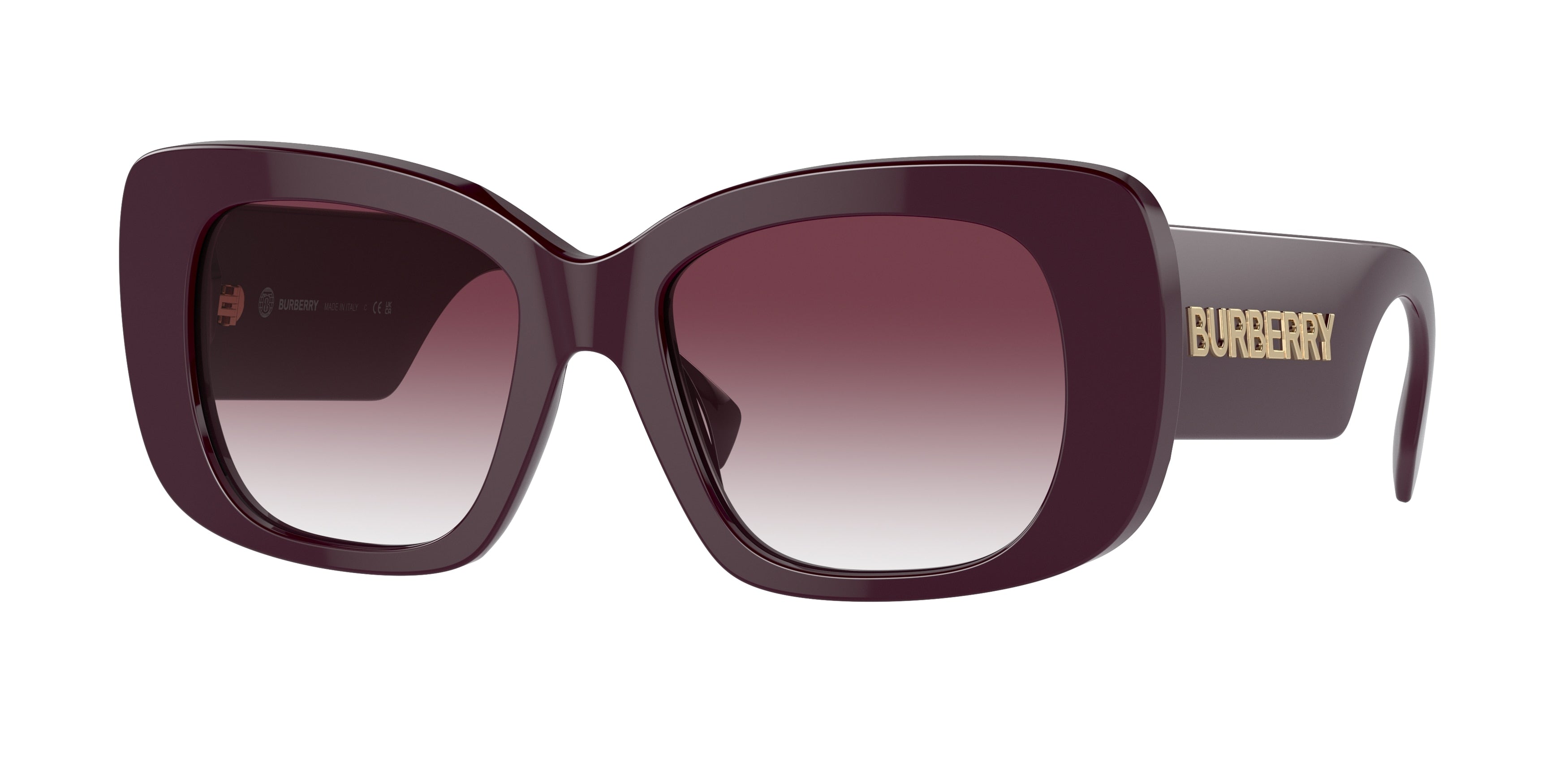 Burberry BE4410 Square Sunglasses 39798H-Bordeaux 52-140-18 - Color Map Red