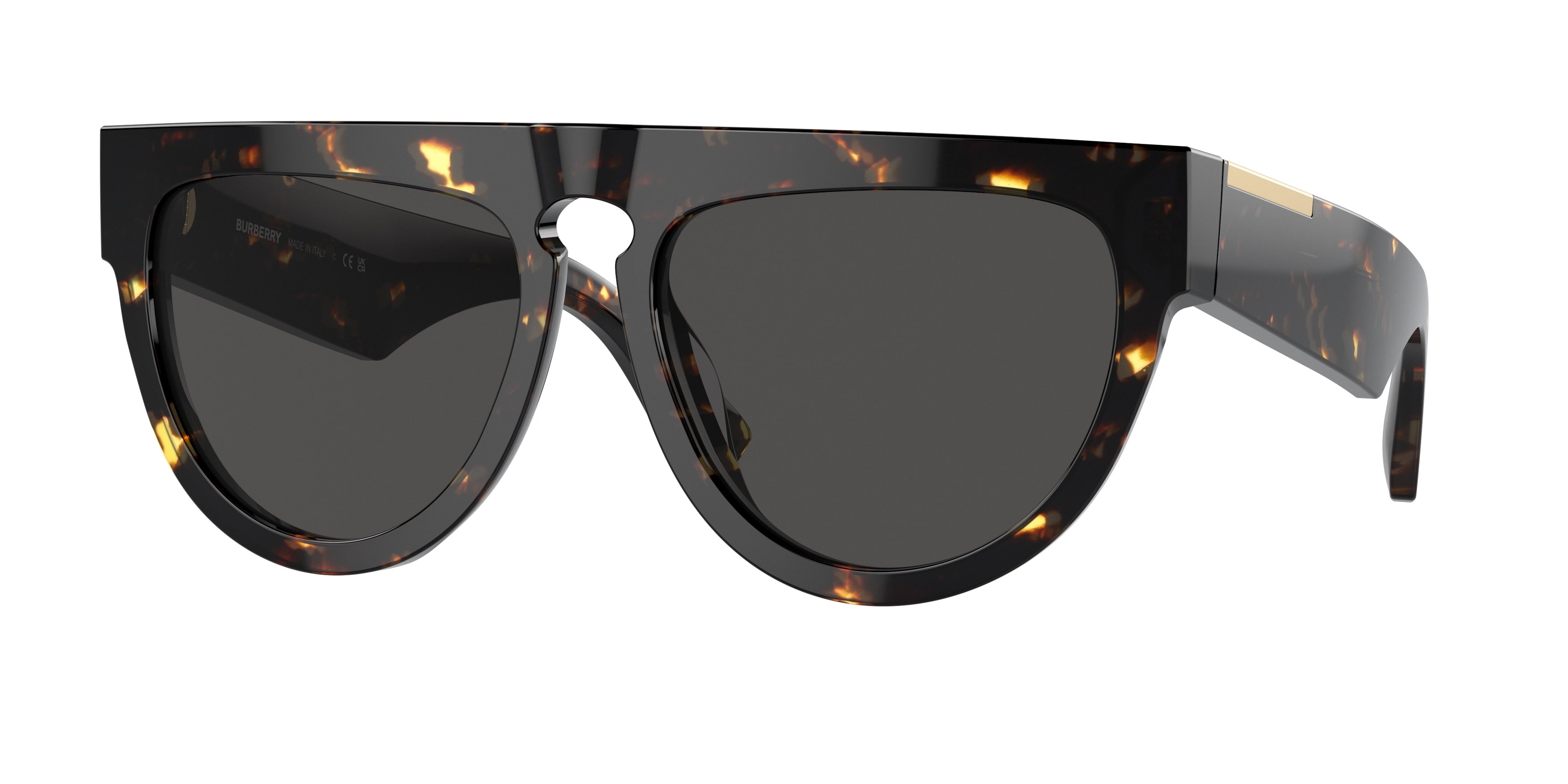 Burberry BE4416U Irregular Sunglasses 410687-Dark Havana 59-145-17 - Color Map Brown