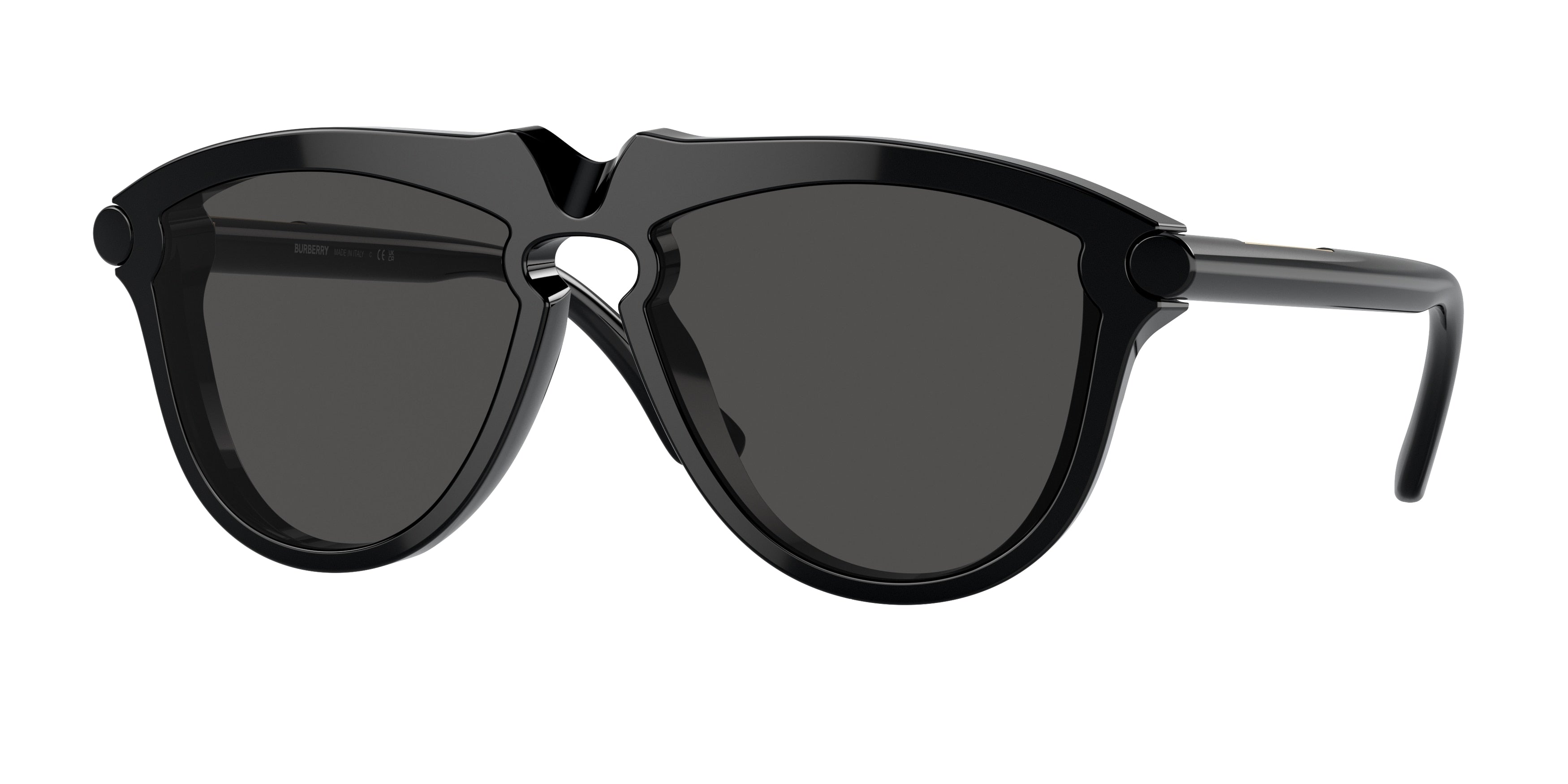 Burberry BE4417U Pilot Sunglasses 300187-Black 58-145-16 - Color Map Black