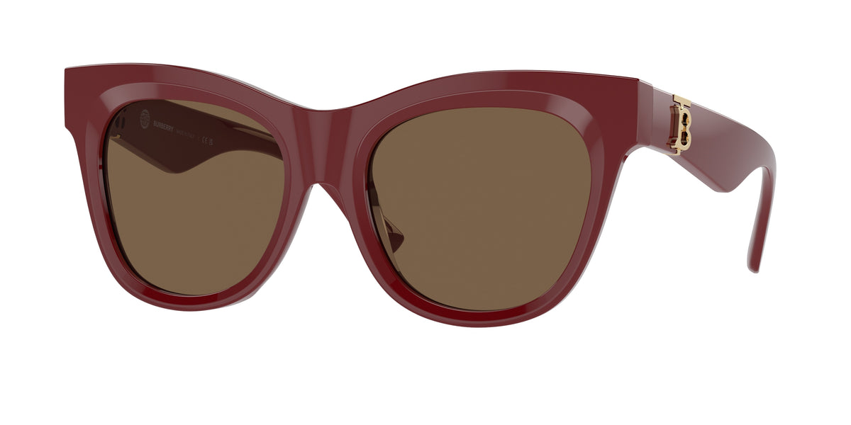 Burberry BE4418F Square Sunglasses 411973-Bordeaux 54-140-19 - Color Map Red