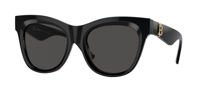 Burberry BE4418 Square Sunglasses 300187-Black 54-140-19 - Color Map Black