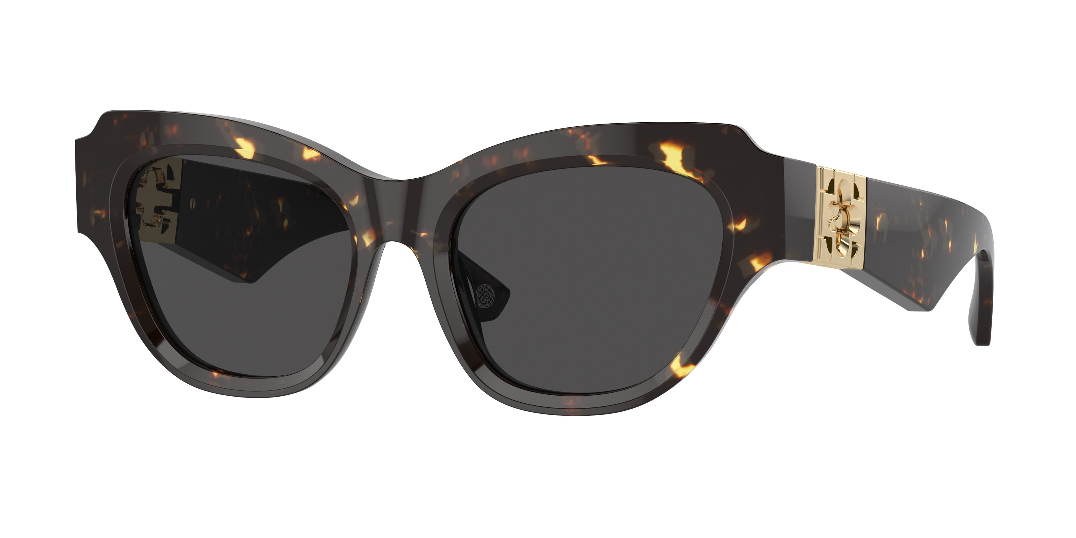 Burberry BE4423F Irregular Sunglasses 410687-Dark Havana 52-130-18 - Color Map Brown
