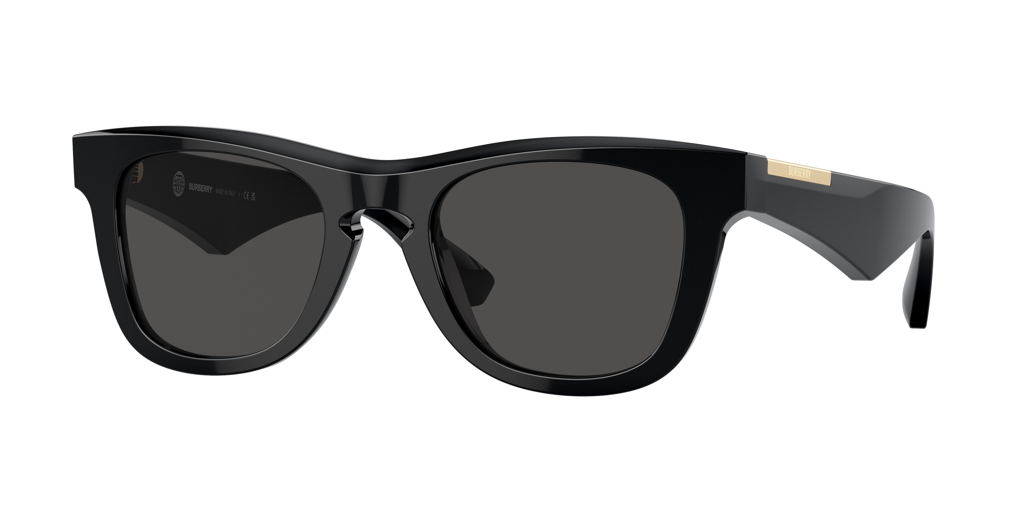 Burberry BE4426F Square Sunglasses 300187-Black 50-145-21 - Color Map Black