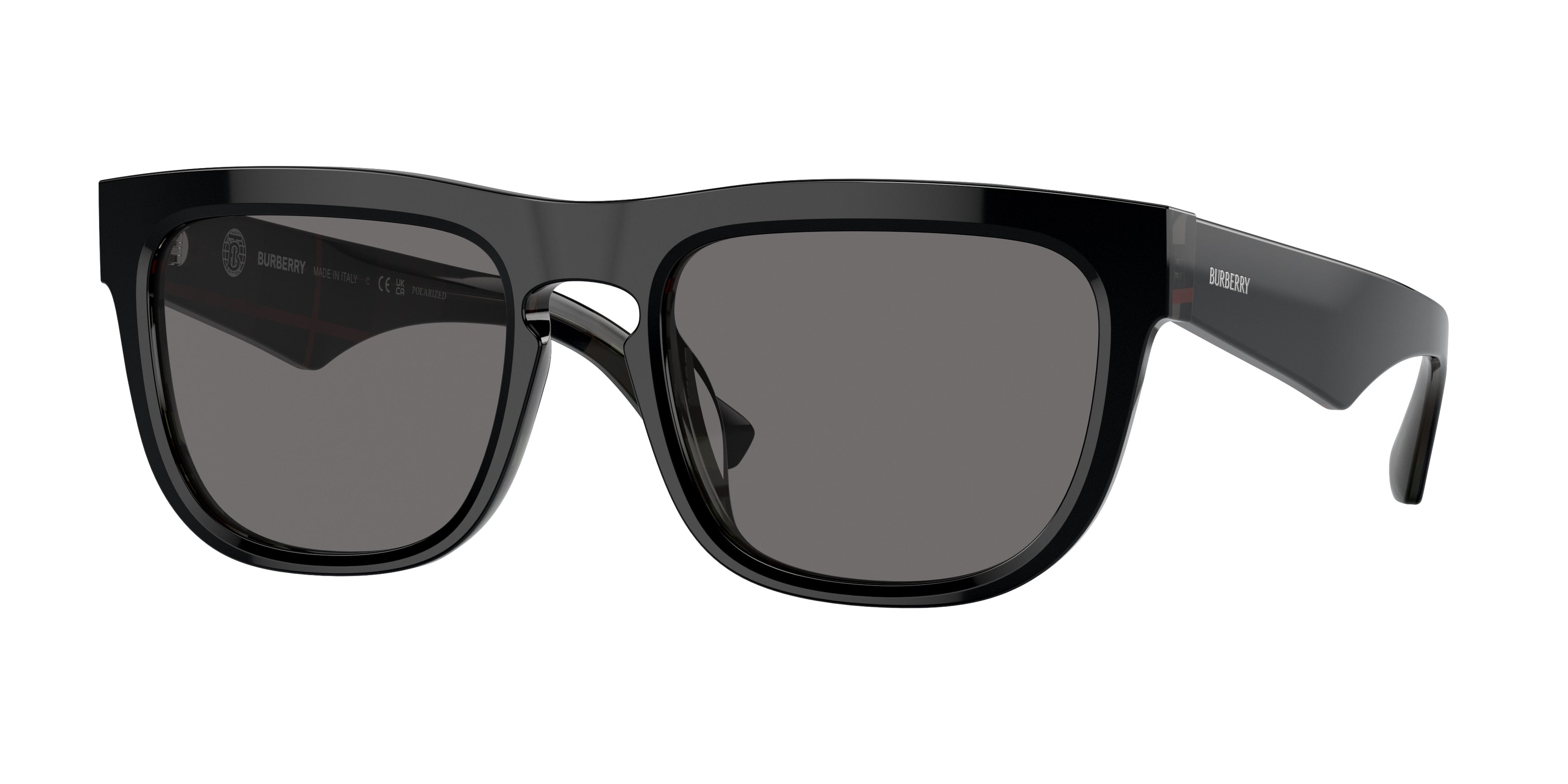 Burberry BE4431U Square Sunglasses 412181-Top Black On Vintage Check 56-145-20 - Color Map Black