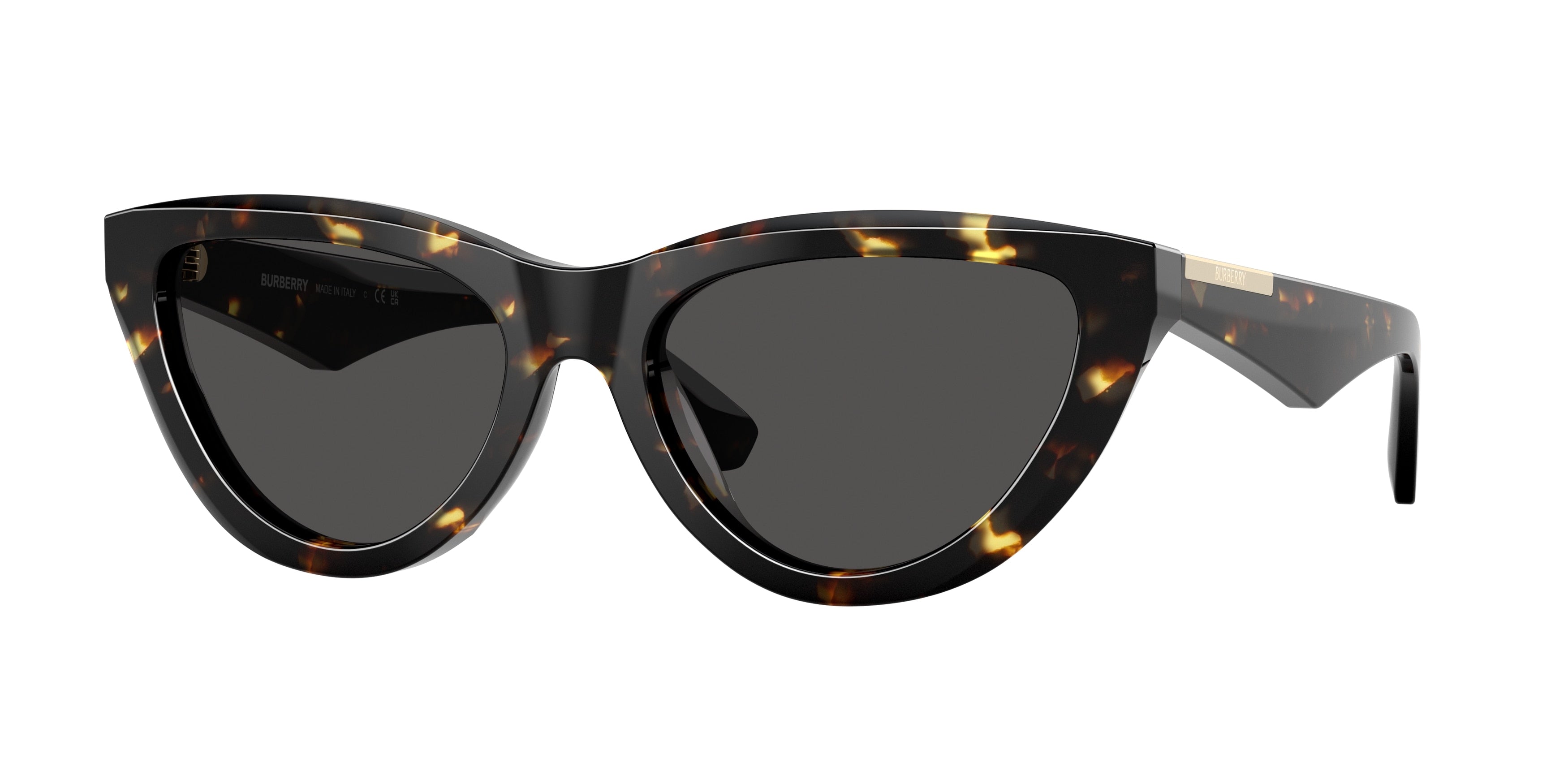 Burberry BE4436U Cat Eye Sunglasses 410687-Yellow Havana 55-145-18 - Color Map Tortoise