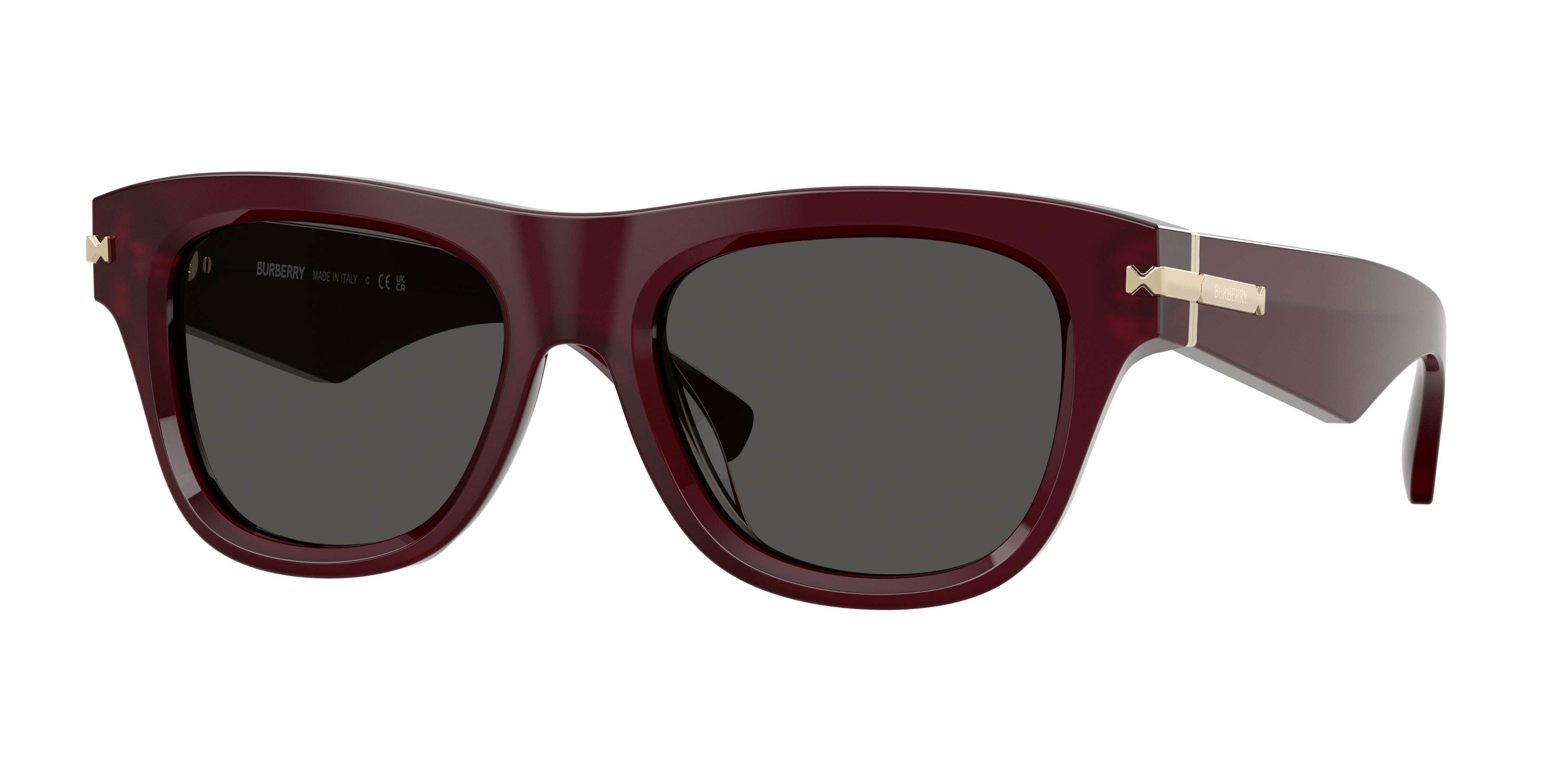 Burberry BE4438U Square Sunglasses 326587-Bordeaux 53-145-19 - Color Map Red