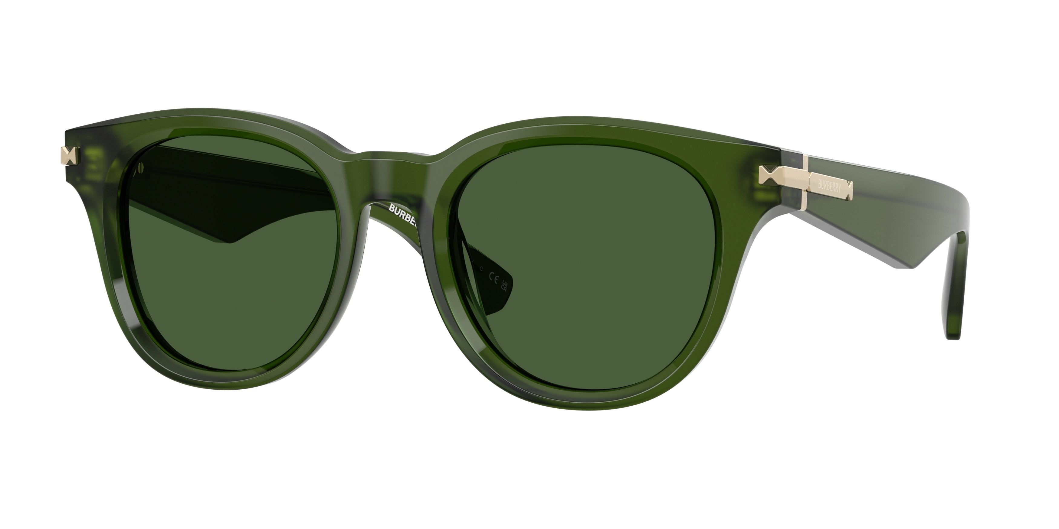 Burberry BE4439F Round Sunglasses 414871-Green 51-145-21 - Color Map Green