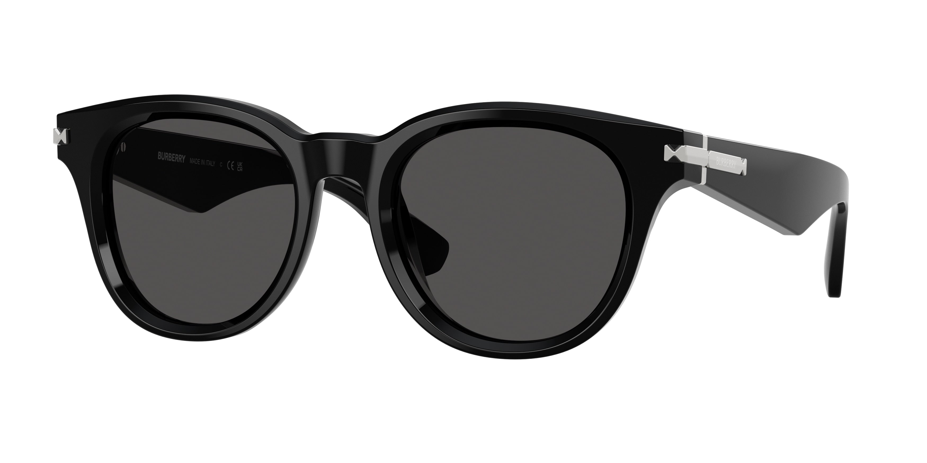Burberry BE4439 Round Sunglasses 300187-Black 51-145-21 - Color Map Black