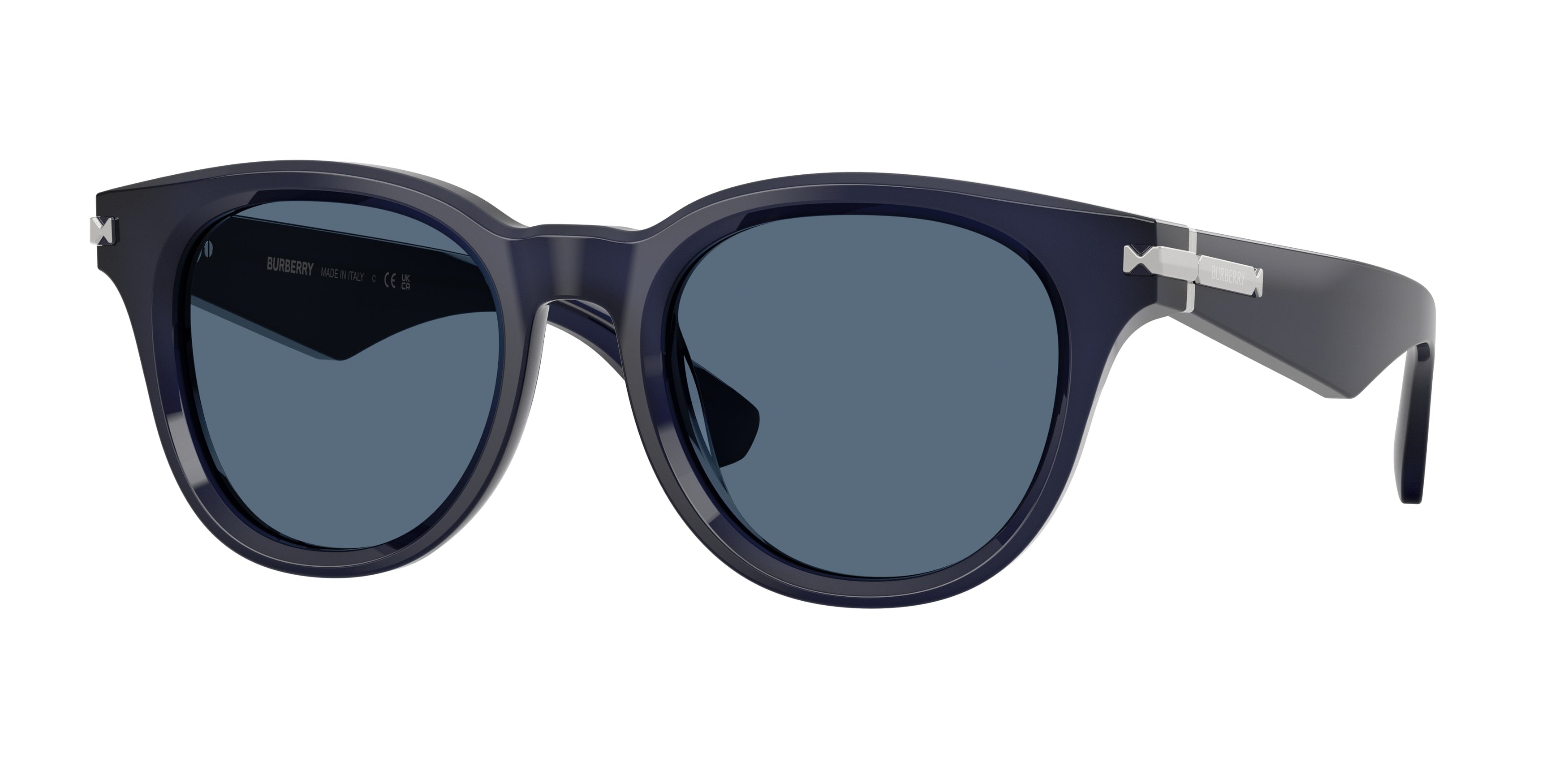Burberry BE4439 Round Sunglasses 412080-Blue 51-145-21 - Color Map Blue