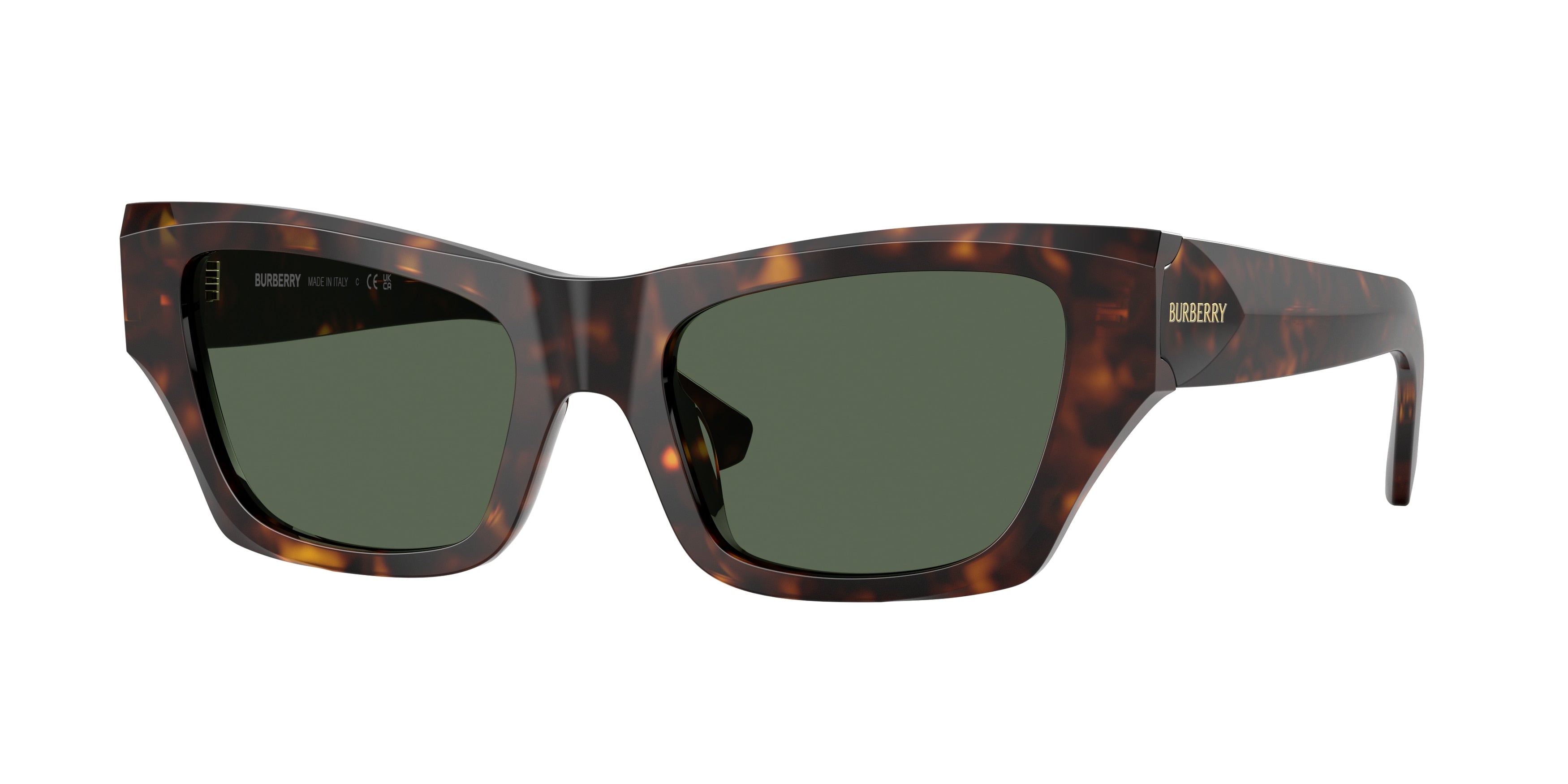 Burberry BE4441U Cat Eye Sunglasses 300271-Dark Havana 52-140-19 - Color Map Brown