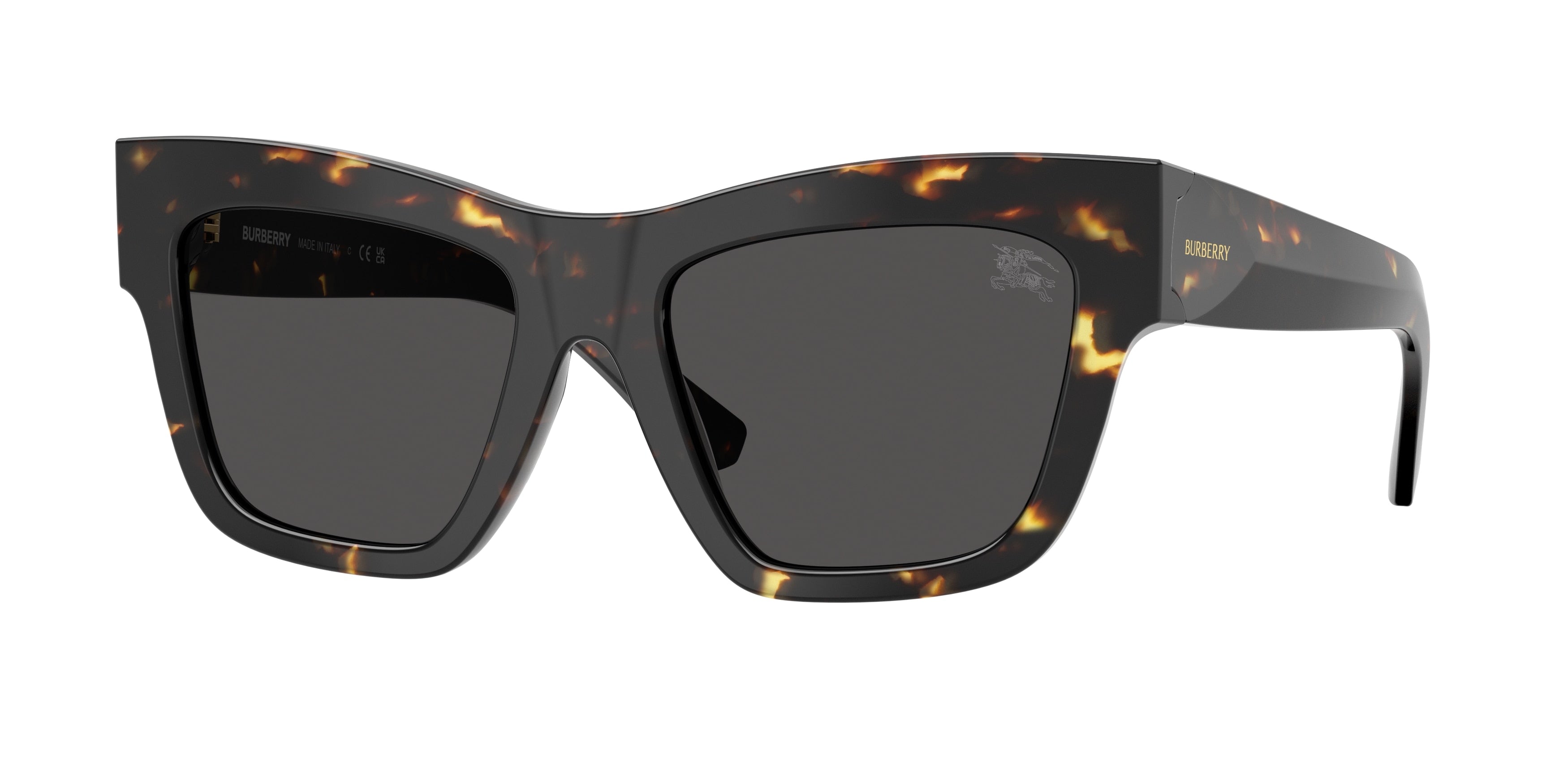 Burberry BE4449F Square Sunglasses 410687-Yellow Havana 52-140-19 - Color Map Tortoise