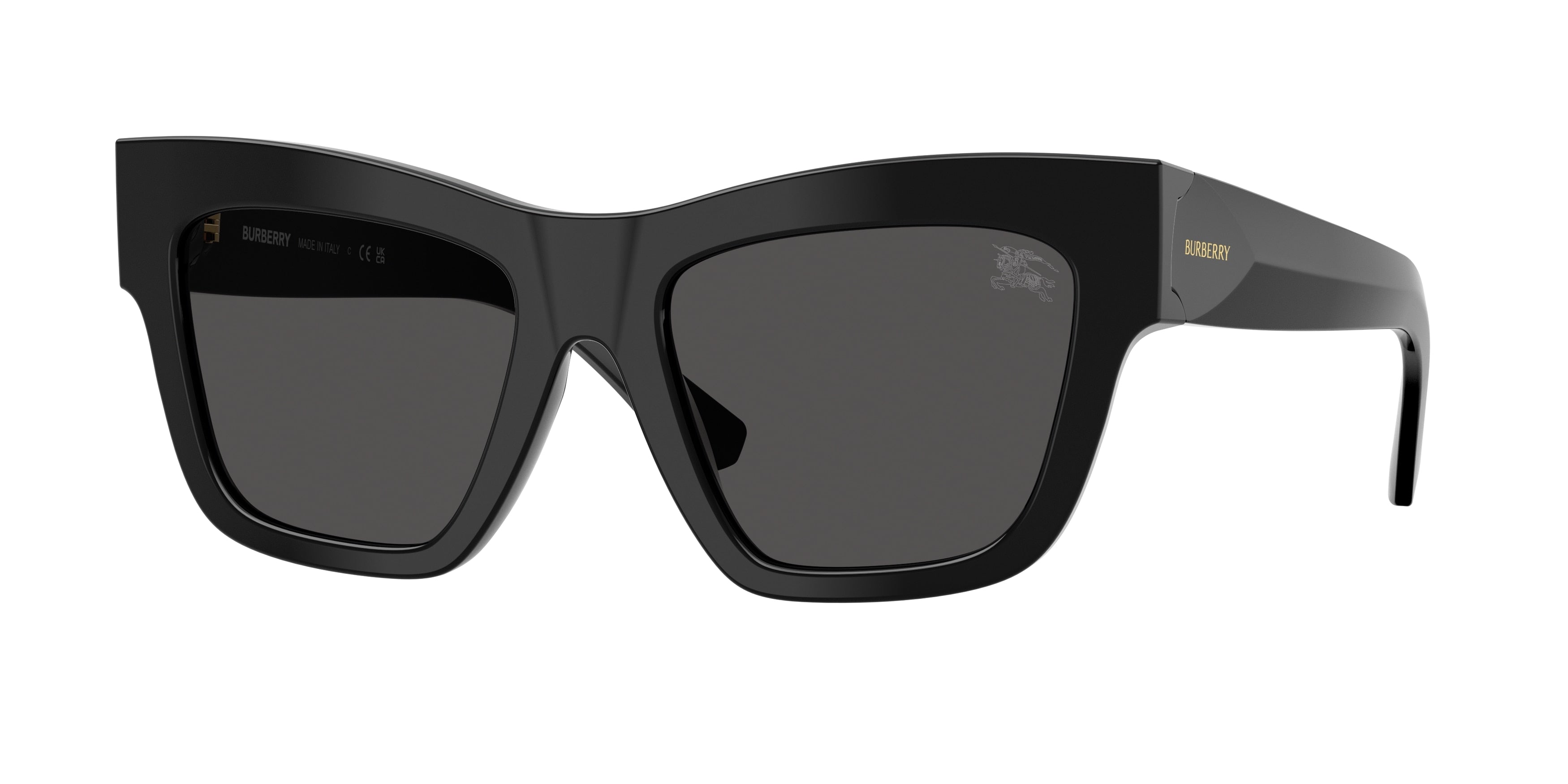 Burberry BE4449 Square Sunglasses 300187-Black 52-140-19 - Color Map Black