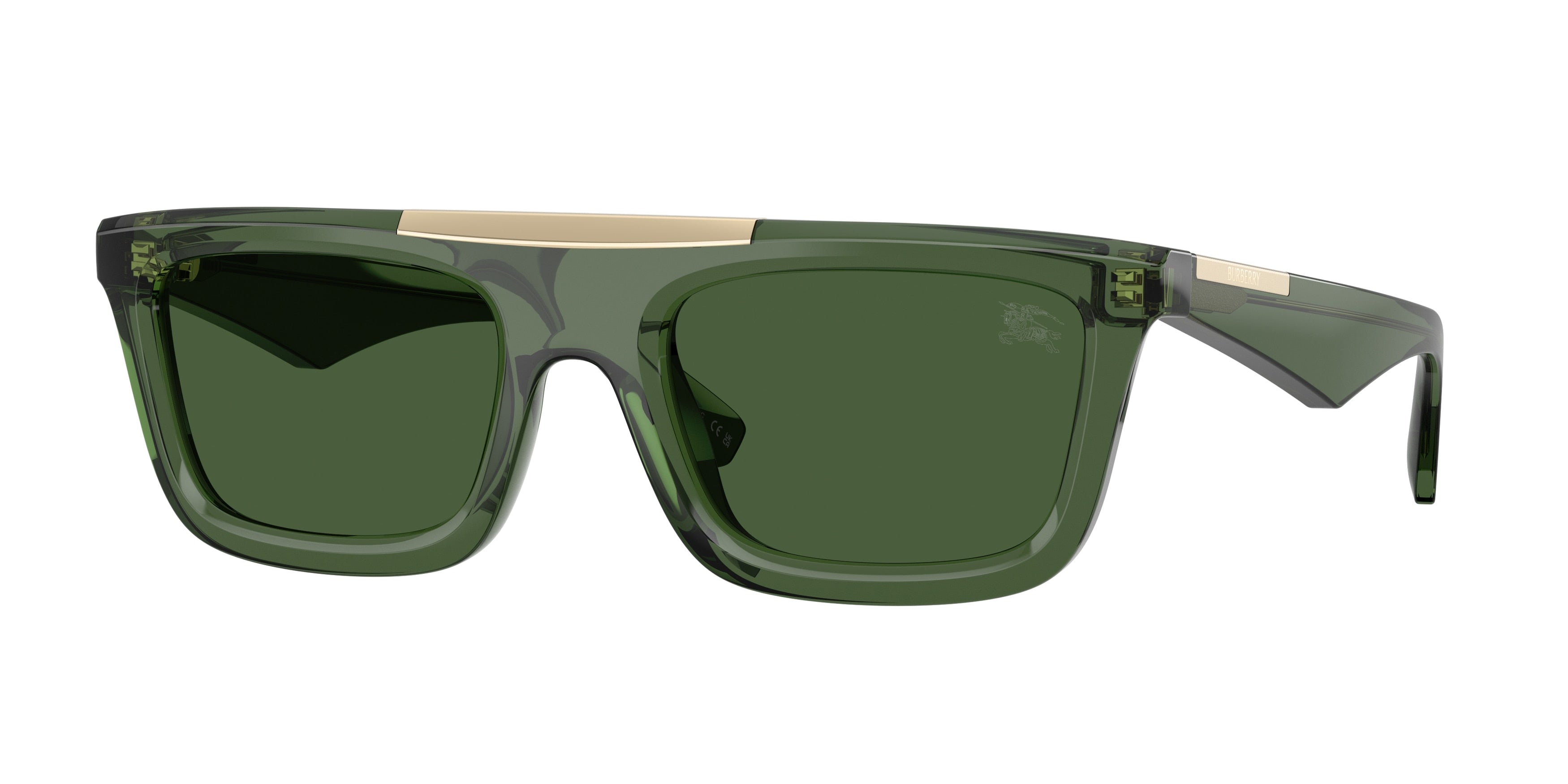 Burberry BE4451U Rectangle Sunglasses 417471-Green 54-145-21 - Color Map Green