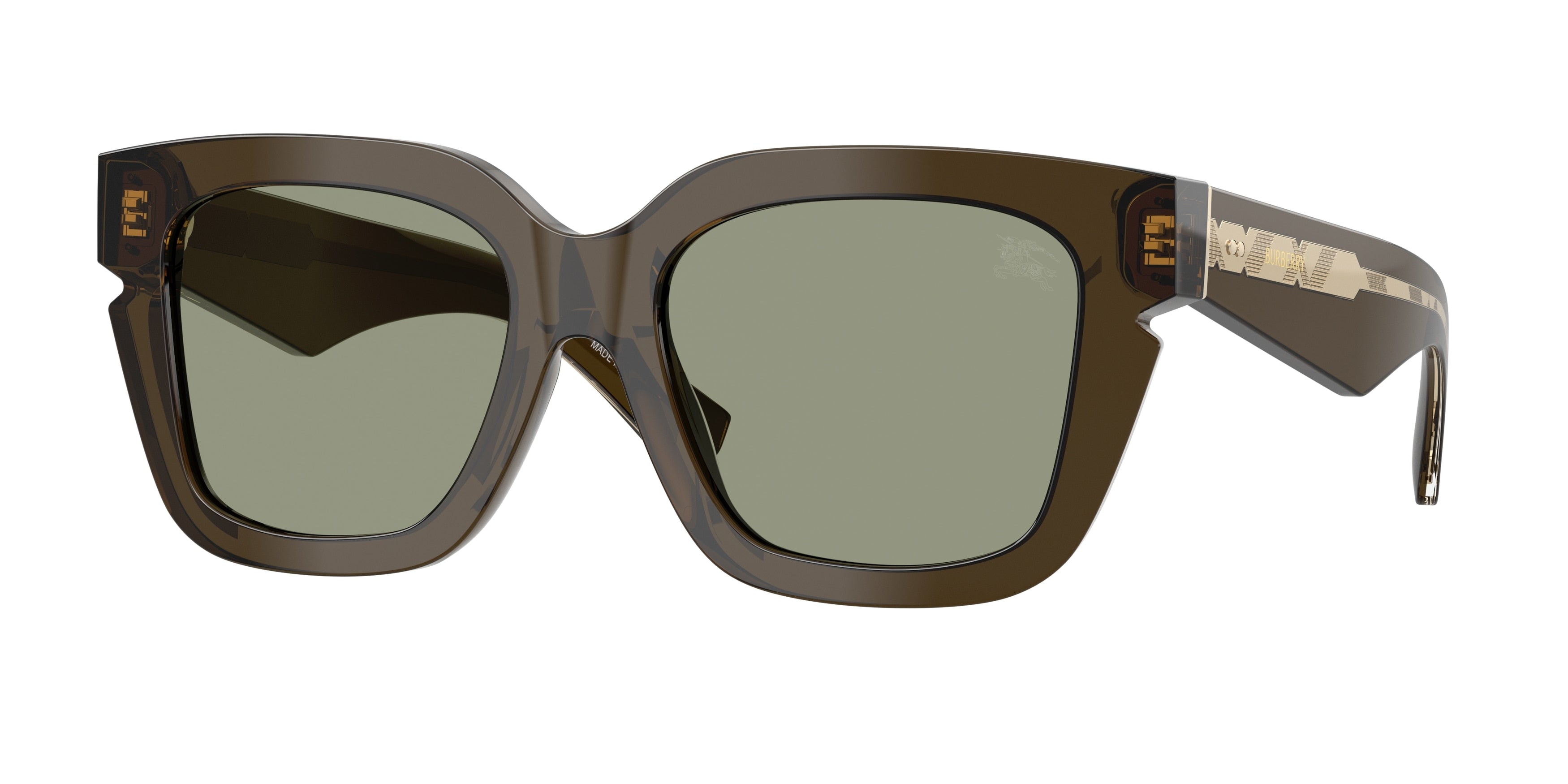 Burberry BE4453F Square Sunglasses 3010/2-Green 54-140-19 - Color Map Green
