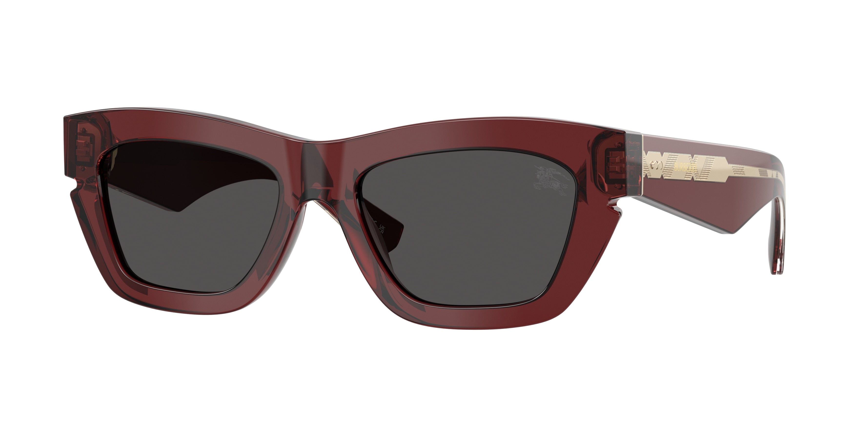 Burberry BE4454 Cat Eye Sunglasses 412887-Bordeaux 52-140-18 - Color Map Red