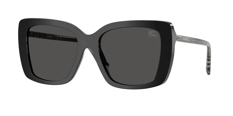 Burberry BE4456F Square Sunglasses 416587-Black 54-140-18 - Color Map Black