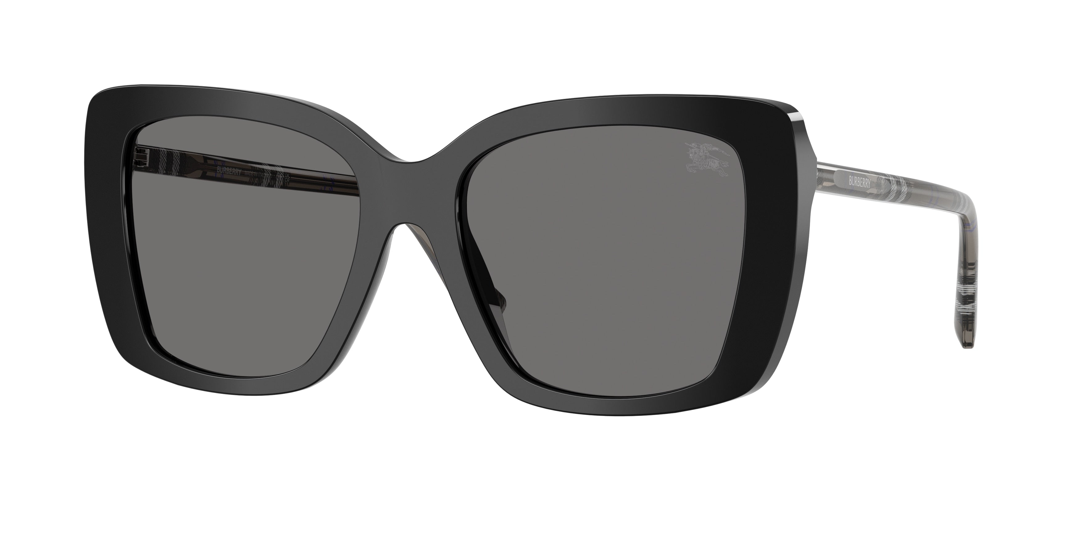 Burberry BE4456 Square Sunglasses 416581-Black 54-140-18 - Color Map Black