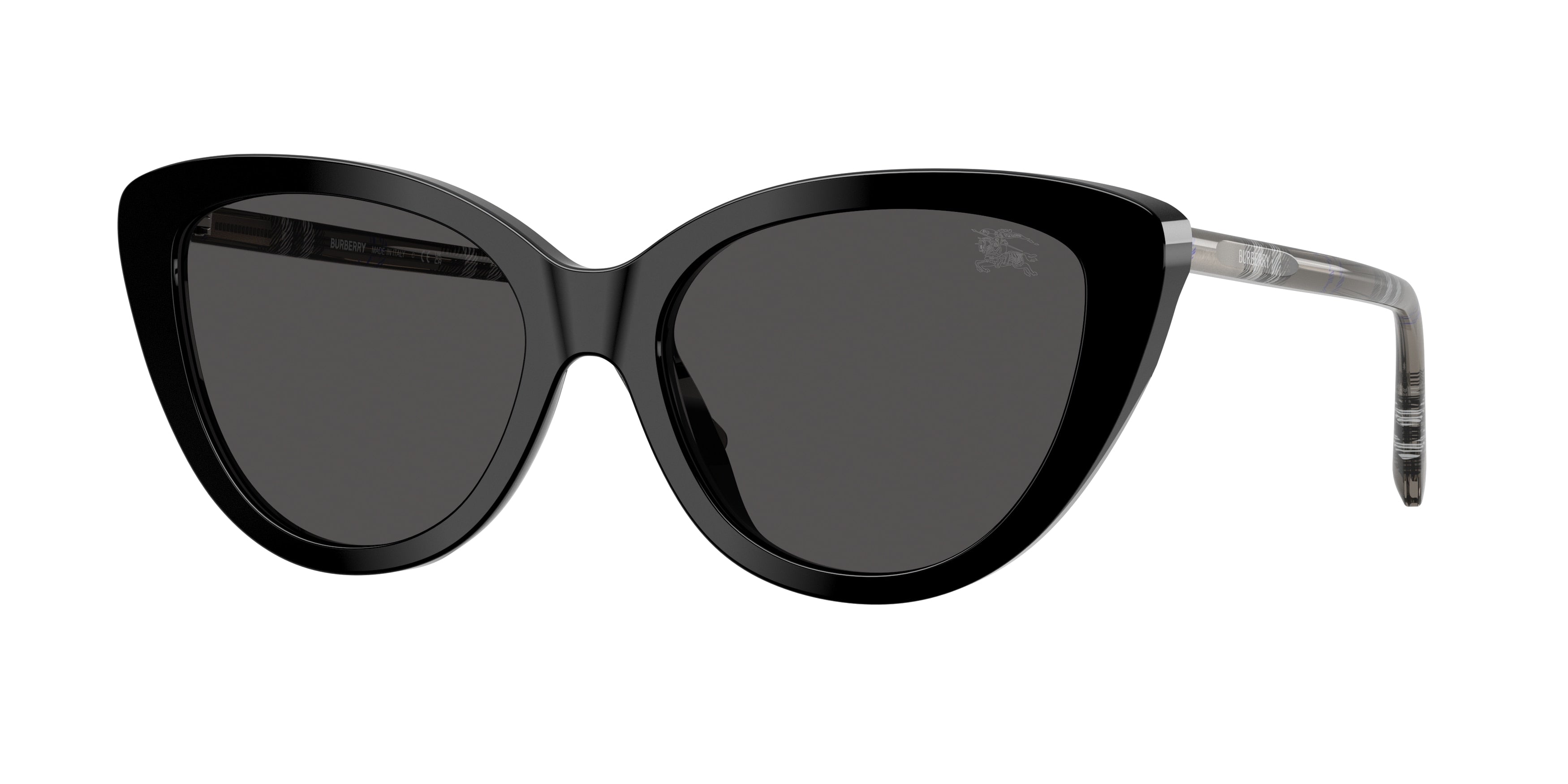 Burberry BE4457 Cat Eye Sunglasses 416587-Black 55-140-17 - Color Map Black