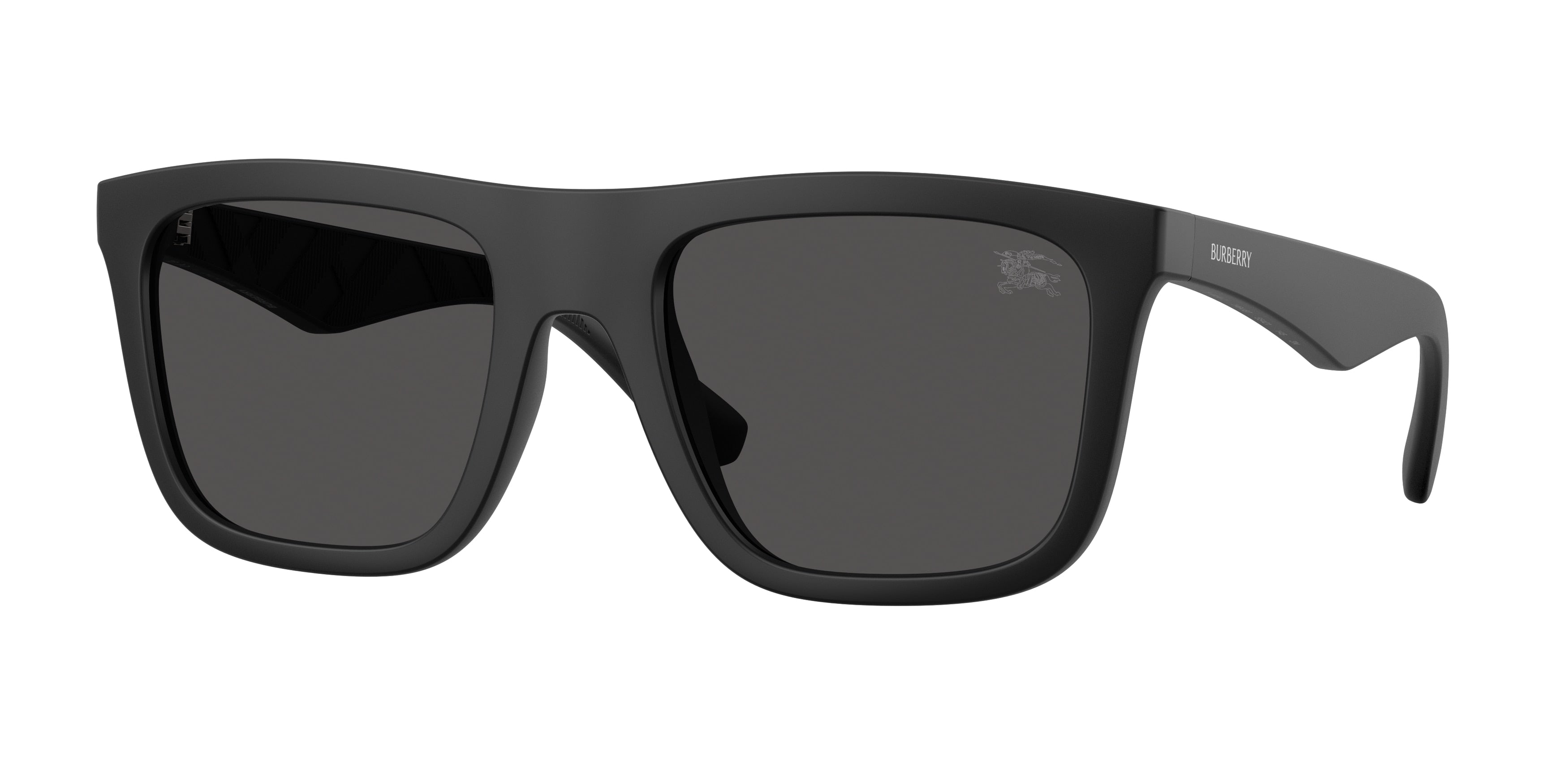 Burberry BE4458U Square Sunglasses 346487-Matte Black 55-145-21 - Color Map Black