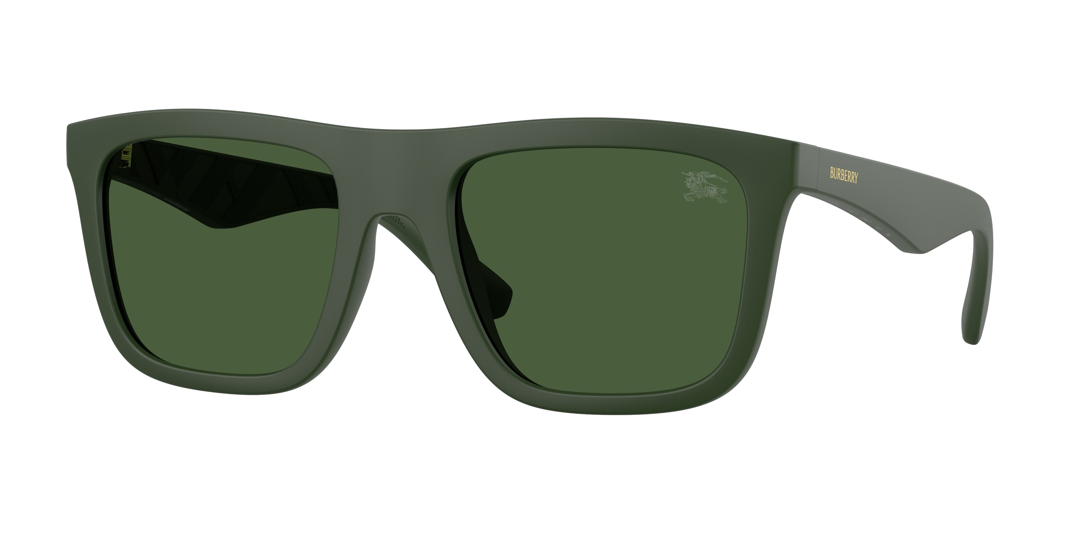 Burberry BE4458U Square Sunglasses 417071-Matte Green 55-145-21 - Color Map Green