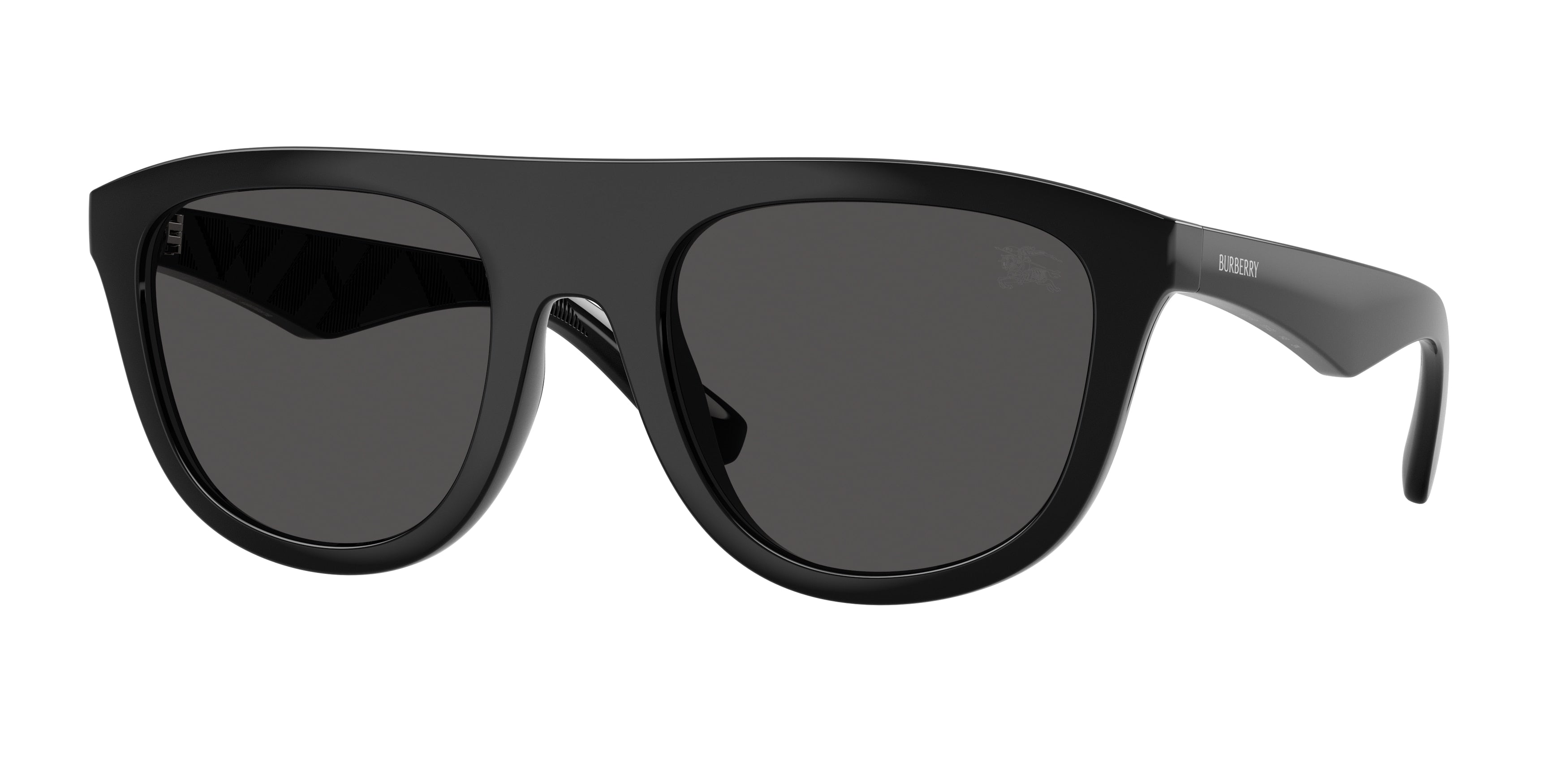Burberry BE4459U Square Sunglasses 300187-Black 55-145-22 - Color Map Black