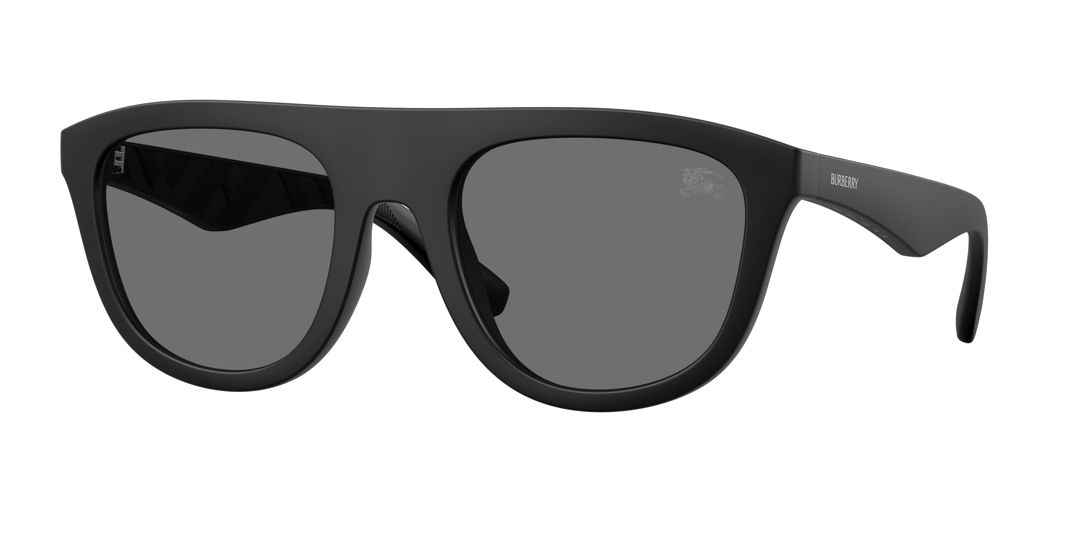 Burberry BE4459U Square Sunglasses 346481-Matte Black 55-145-22 - Color Map Black